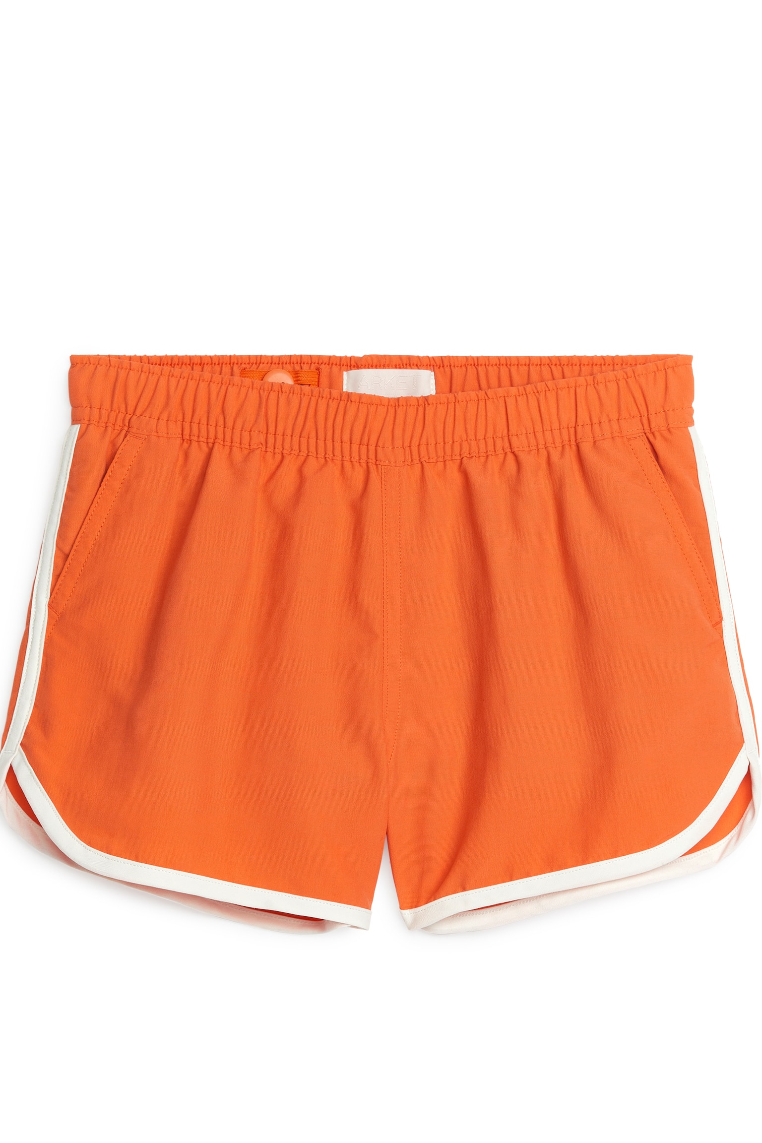 Contrast Binding Swimshorts - Orange/Bright Blue - 1