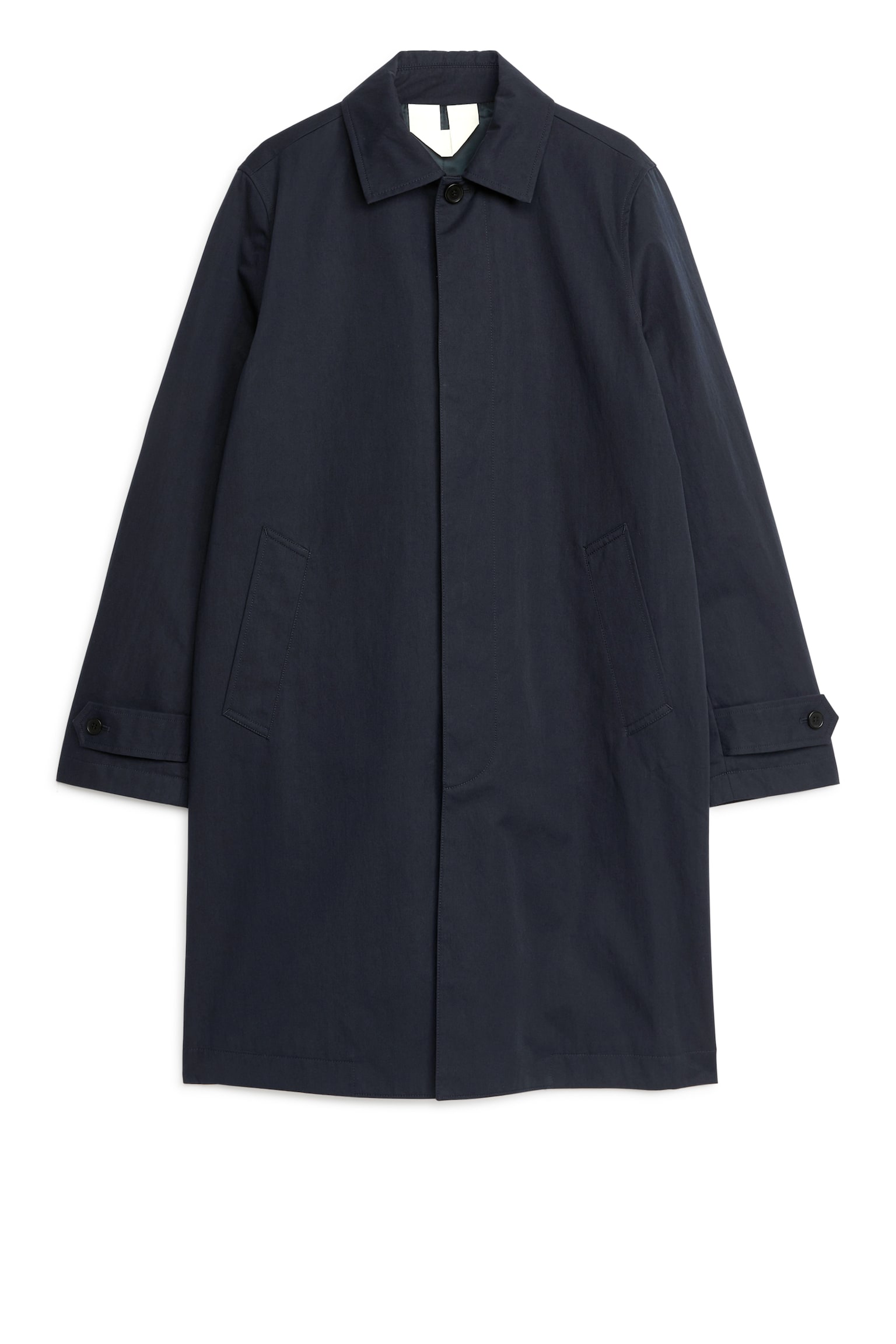 Mid-Length Car Coat - Dark Blue - 1