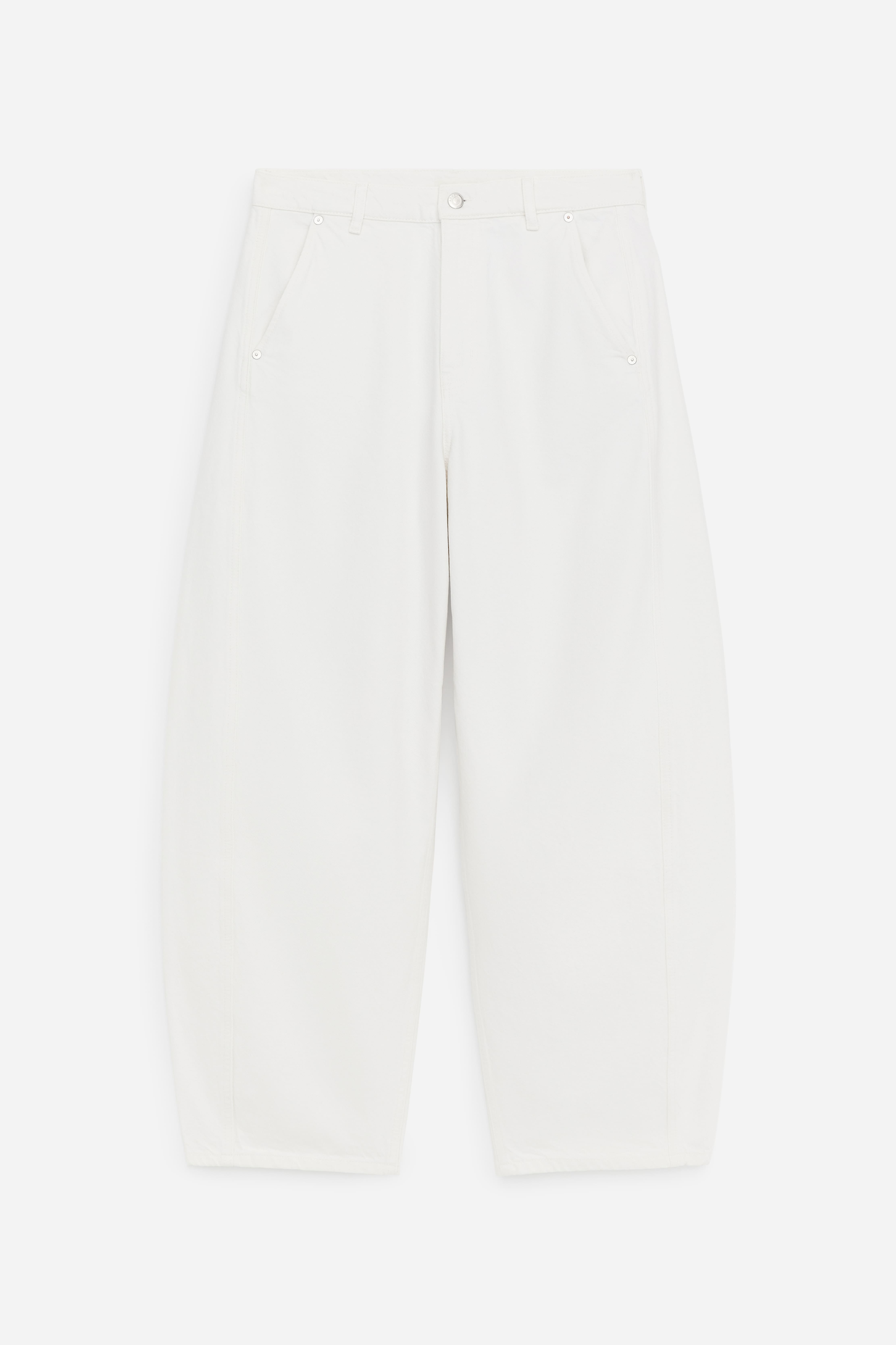 Barrel-lahkeiset farkut - Valkoinen/Pesty sininen