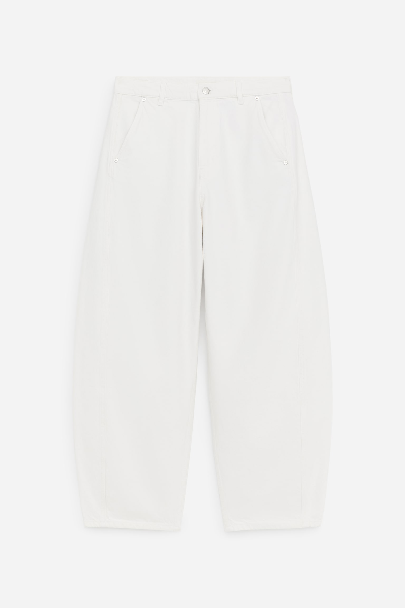 Τζιν με φαρδύ μπατζάκι - Λευκό/Πλυμένο Μπλε - 2