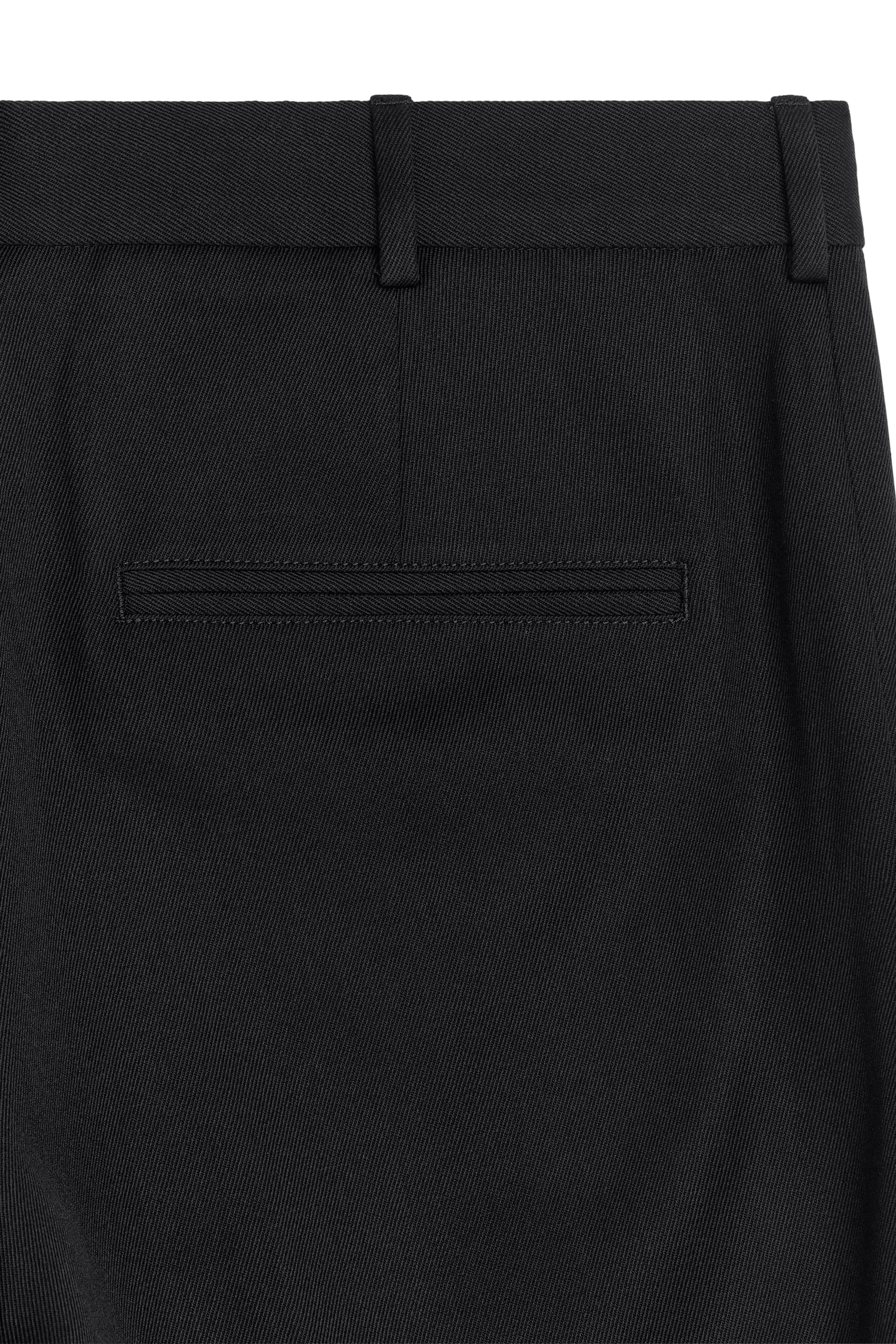 Wool Cotton Trousers - Black/Dark Blue - 6