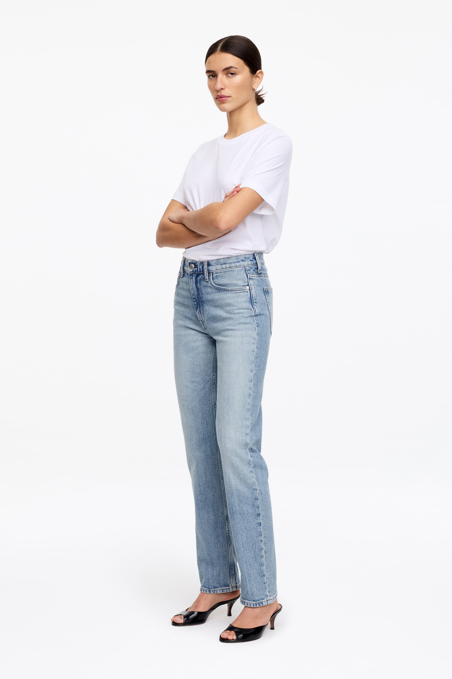 JADE lange slim-fit jeans - Lichtblauw/Zwart/Blauw - 3
