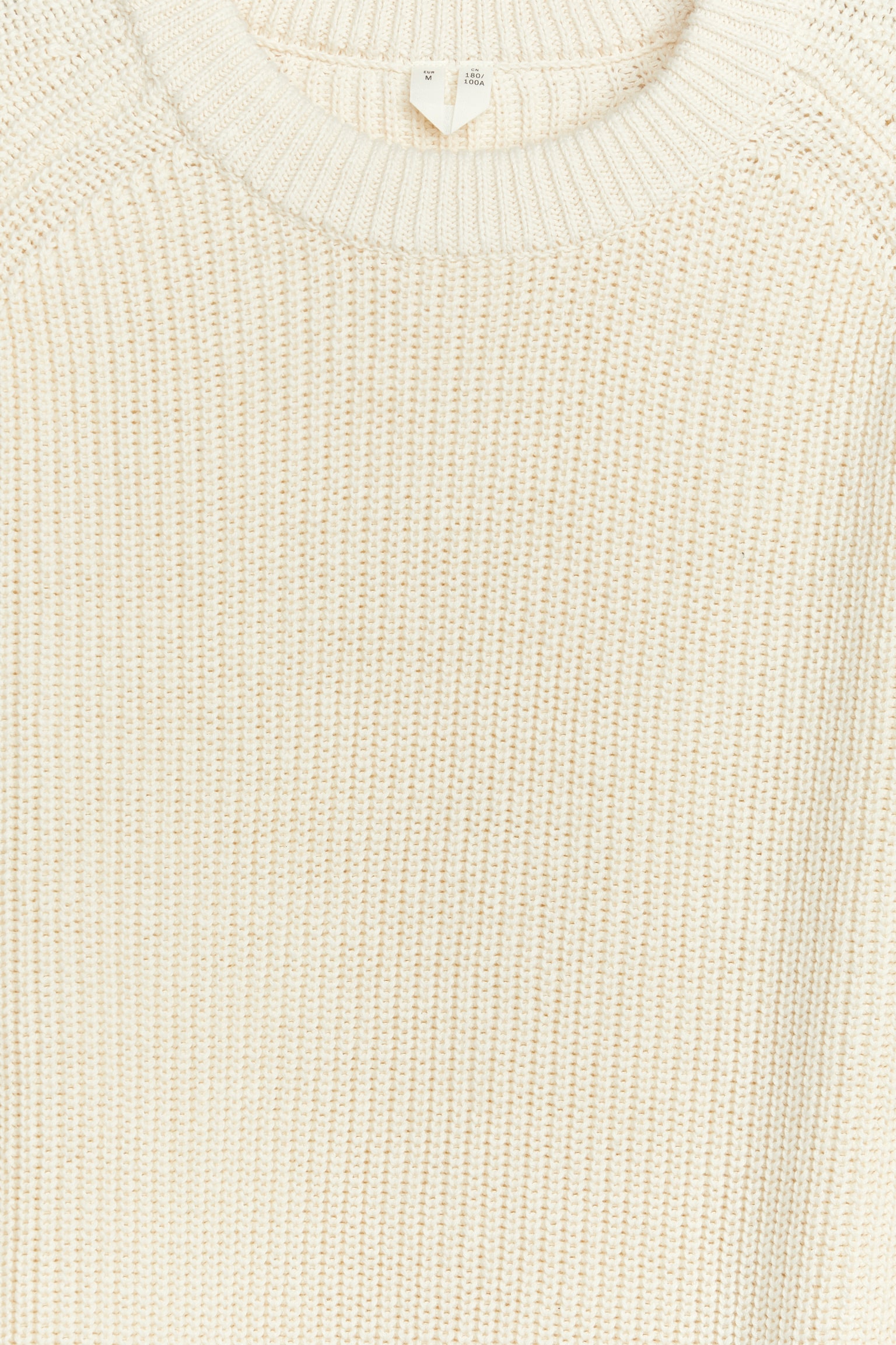 Linen Cotton Jumper - Off White/Dark Green - 4