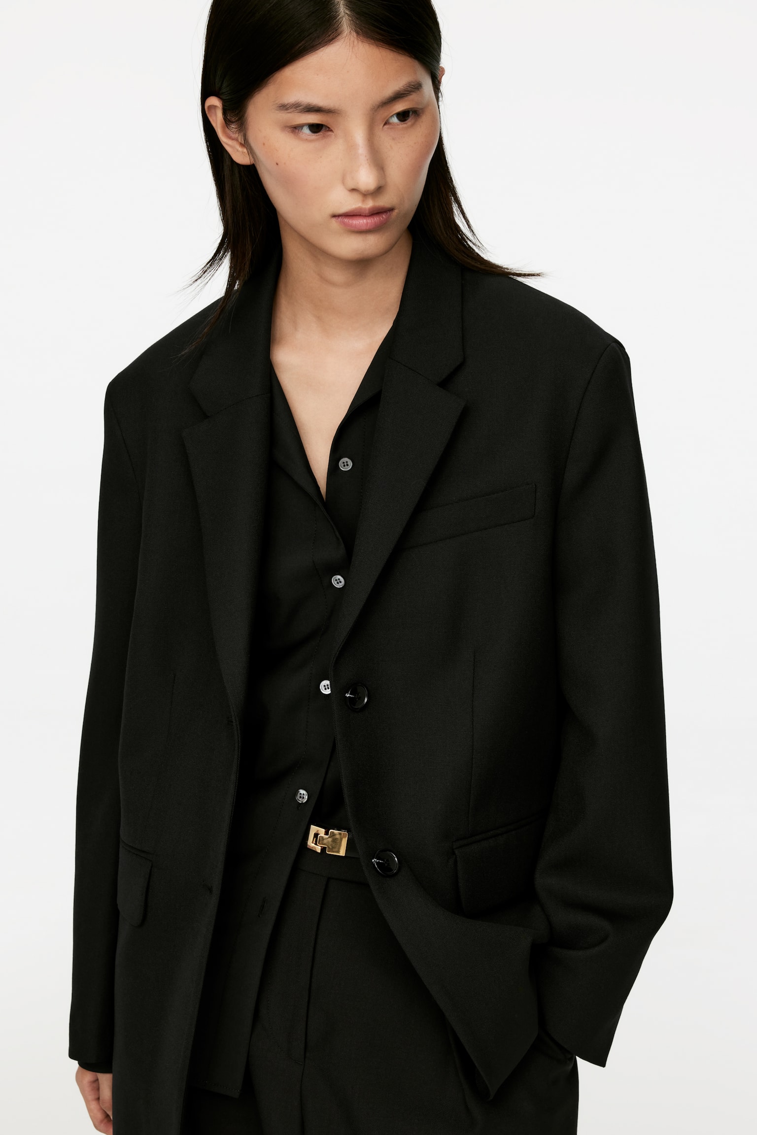 Oversized Blazer - Black - 6