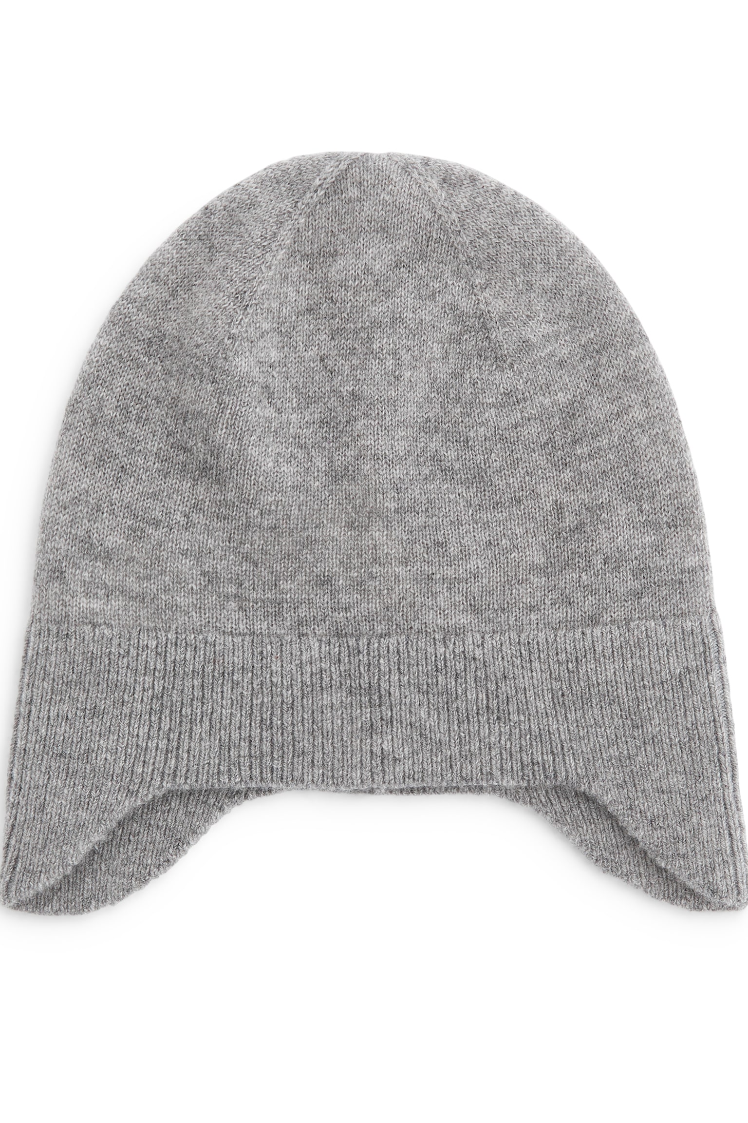 Cashmere-Blend Beanie - Grey Melange - 1