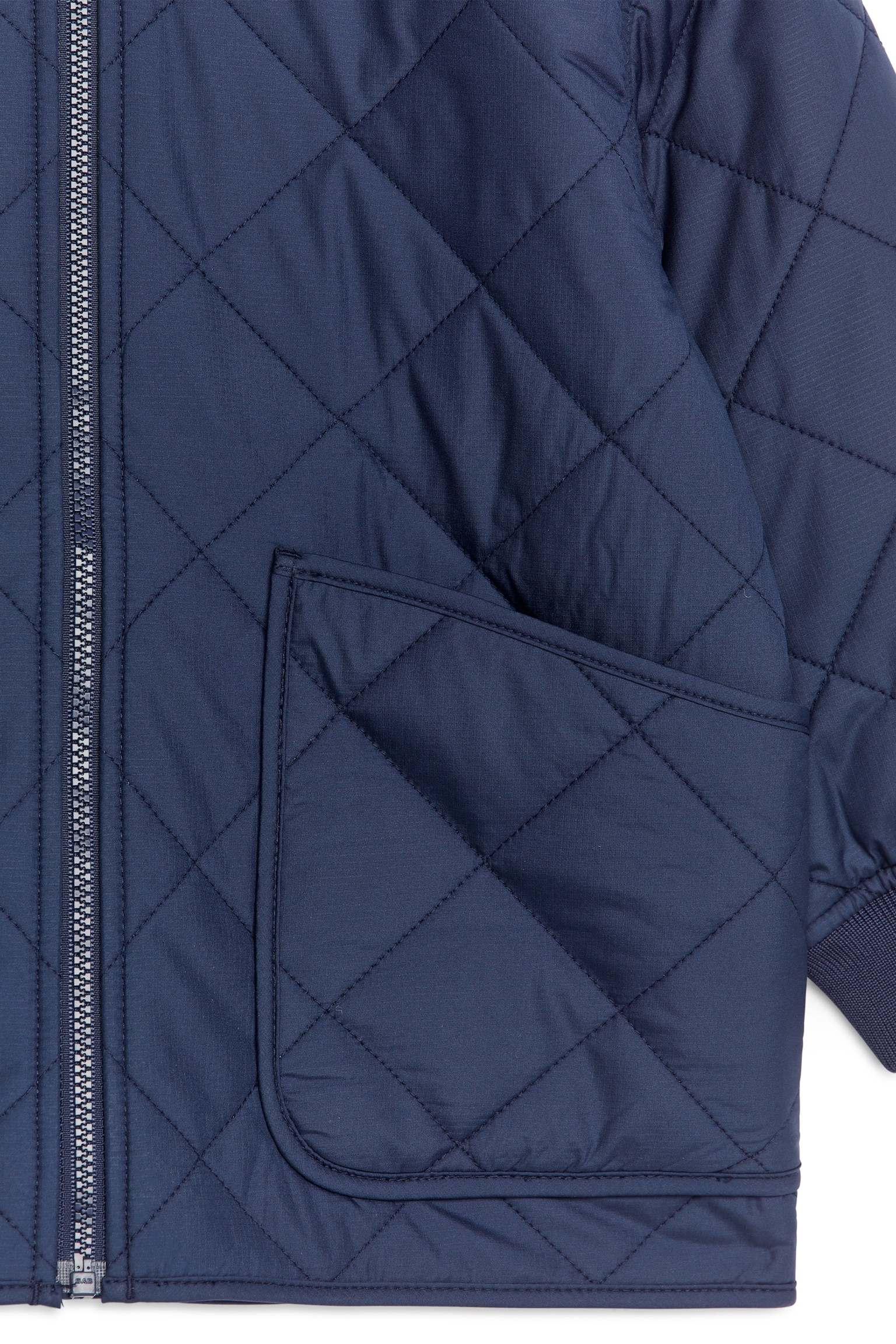 Quilted Jacket - Dark Blue - 3