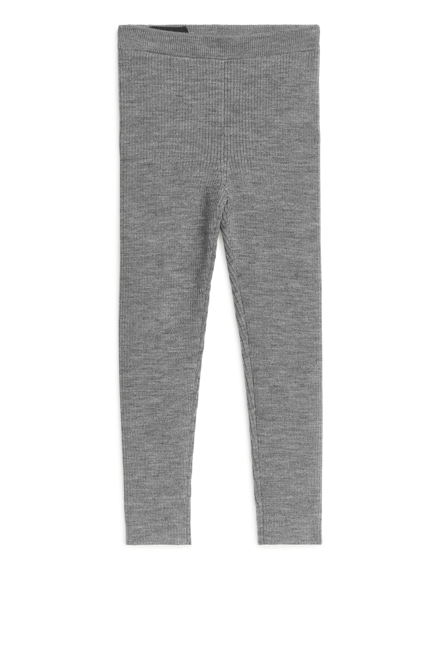 Wool-Blend Rib Leggings - Grey Melange/Mole/Off White/Black/Pink - 1