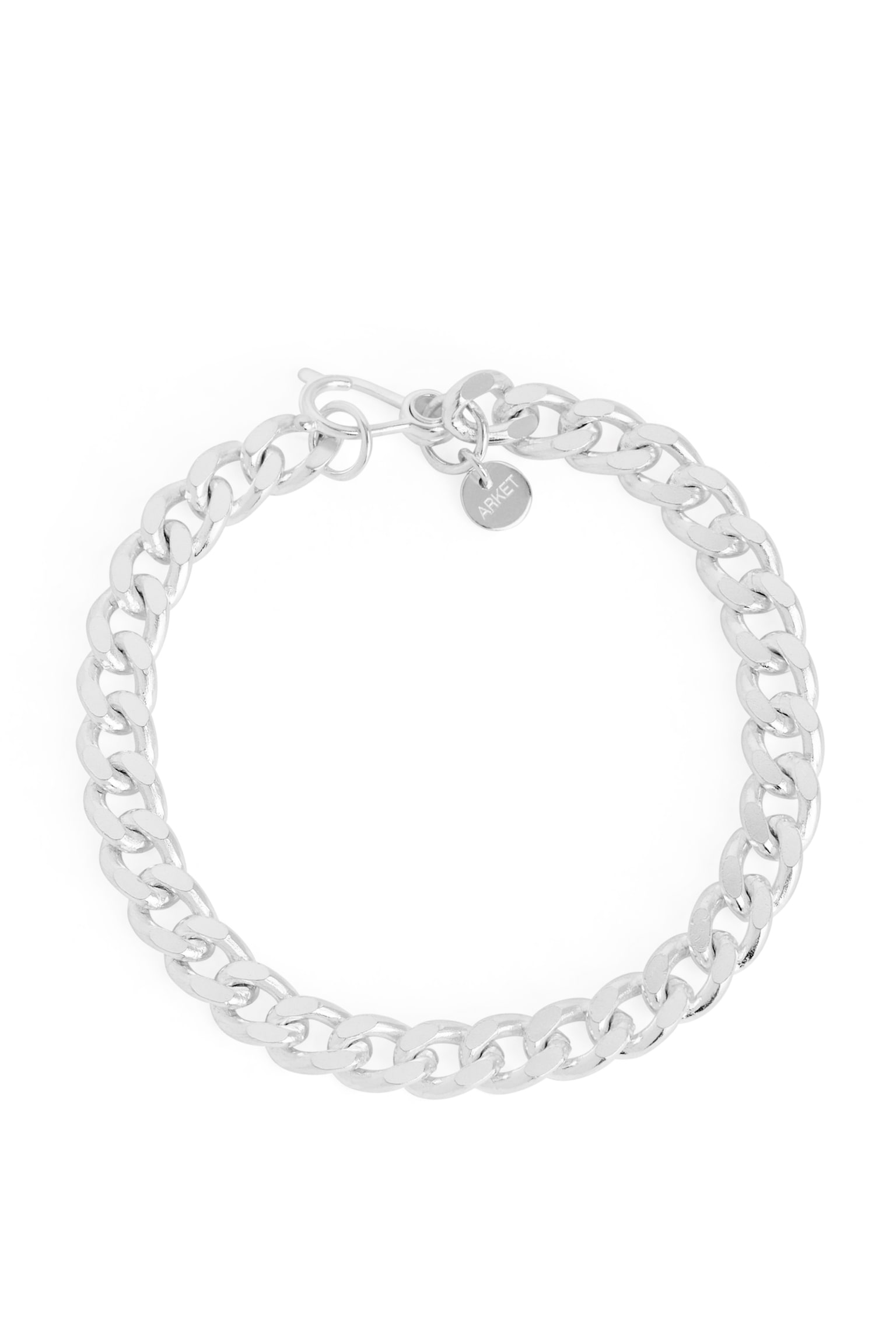 Chunky Sterling Silver Bracelet - Silver - 1