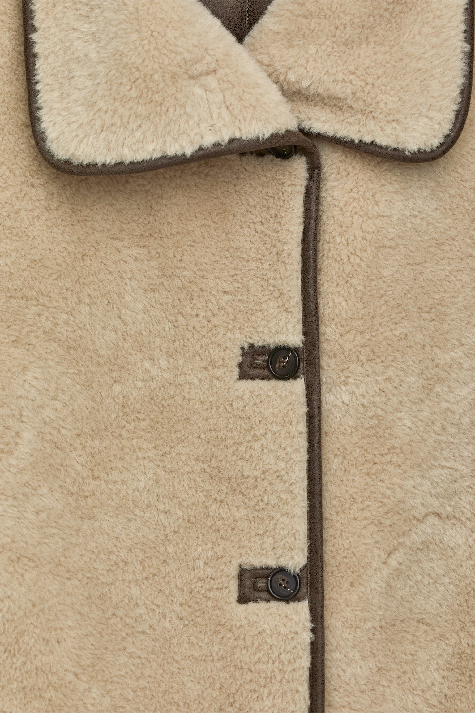 Korte fleecejas - Beige/Bruin - 3