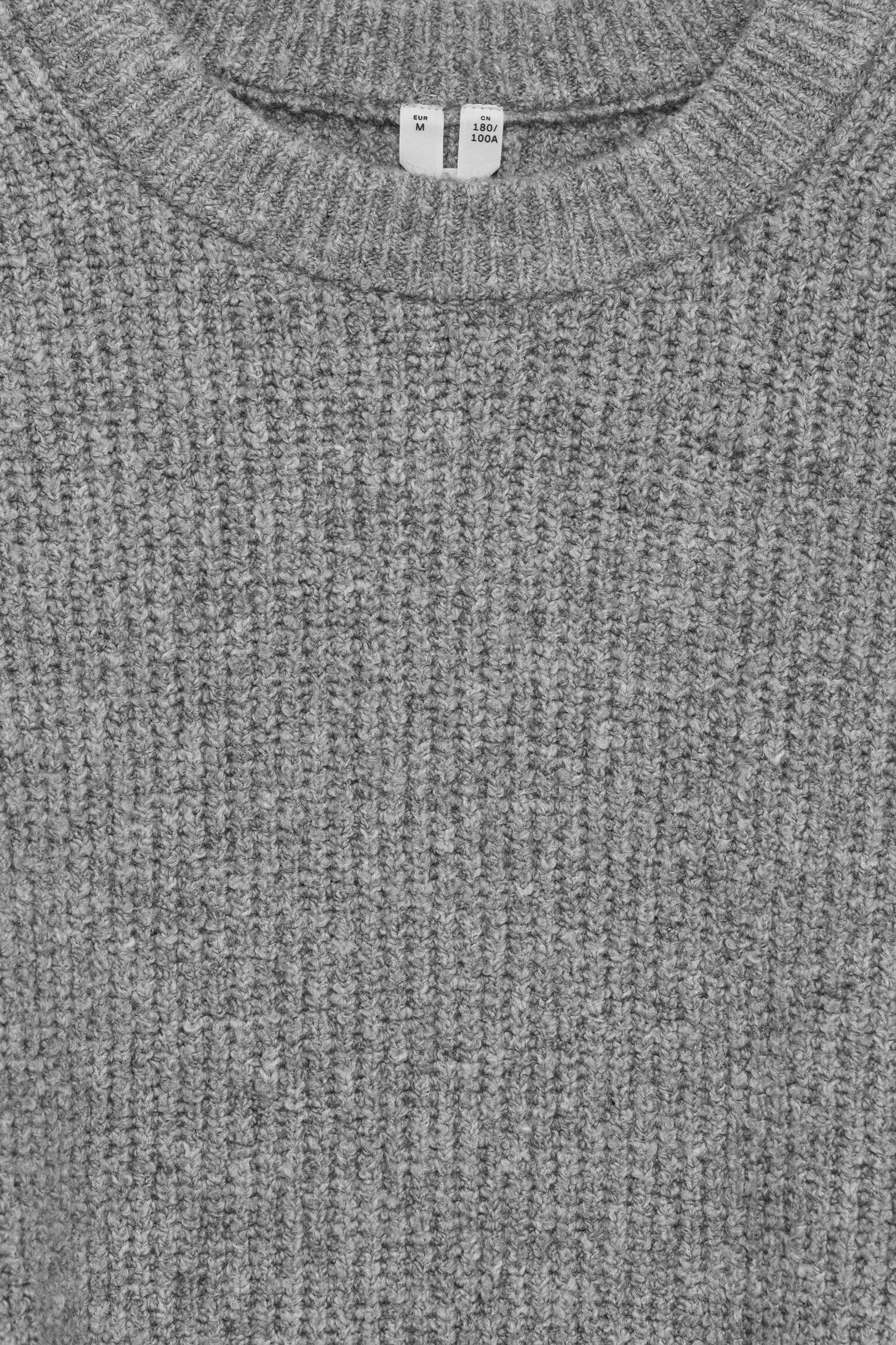 Maglione in misto cotone - Grigio mélange - 2