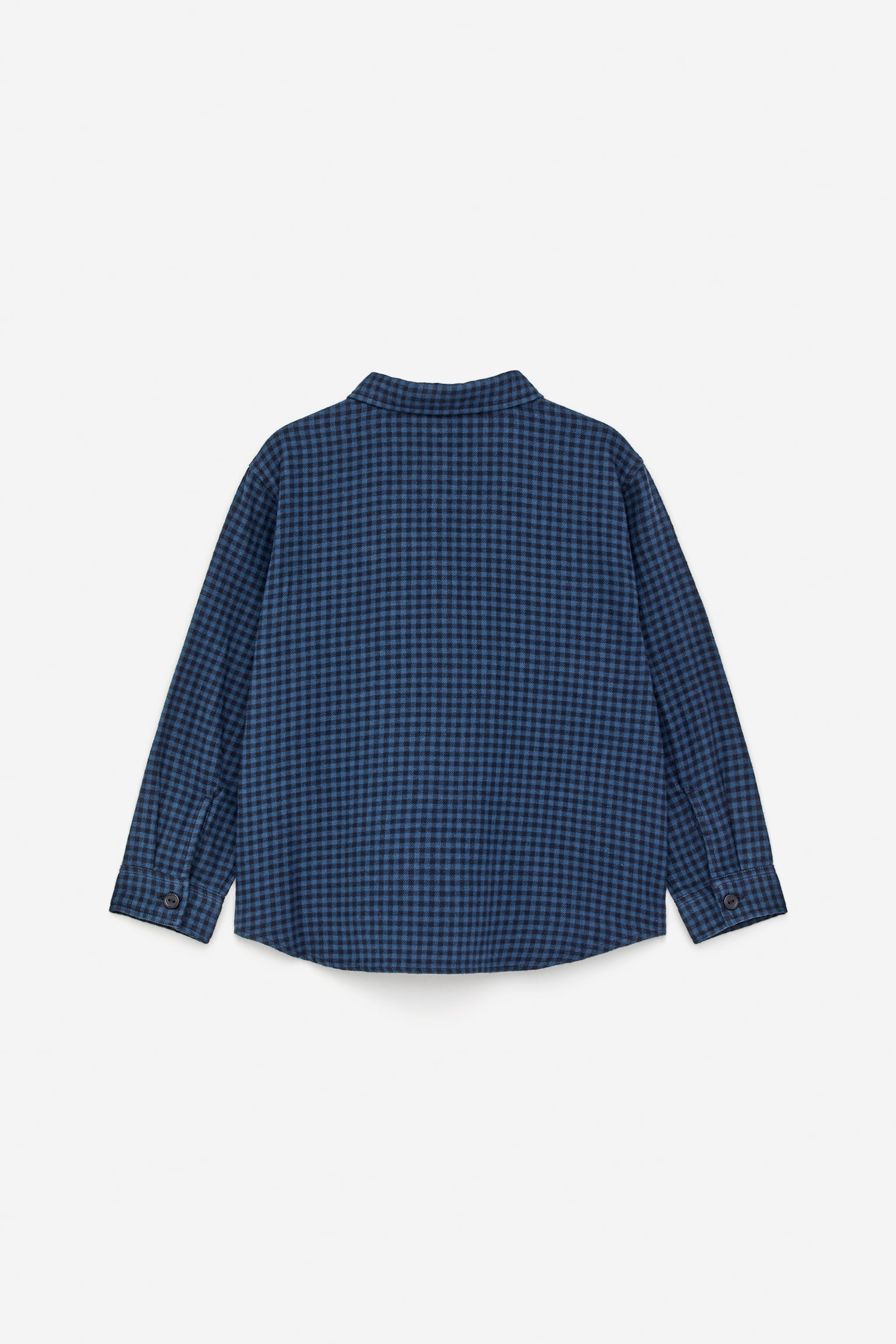 Flanelowa koszula w kratę - Niebieski/ciemnoniebieski - 2