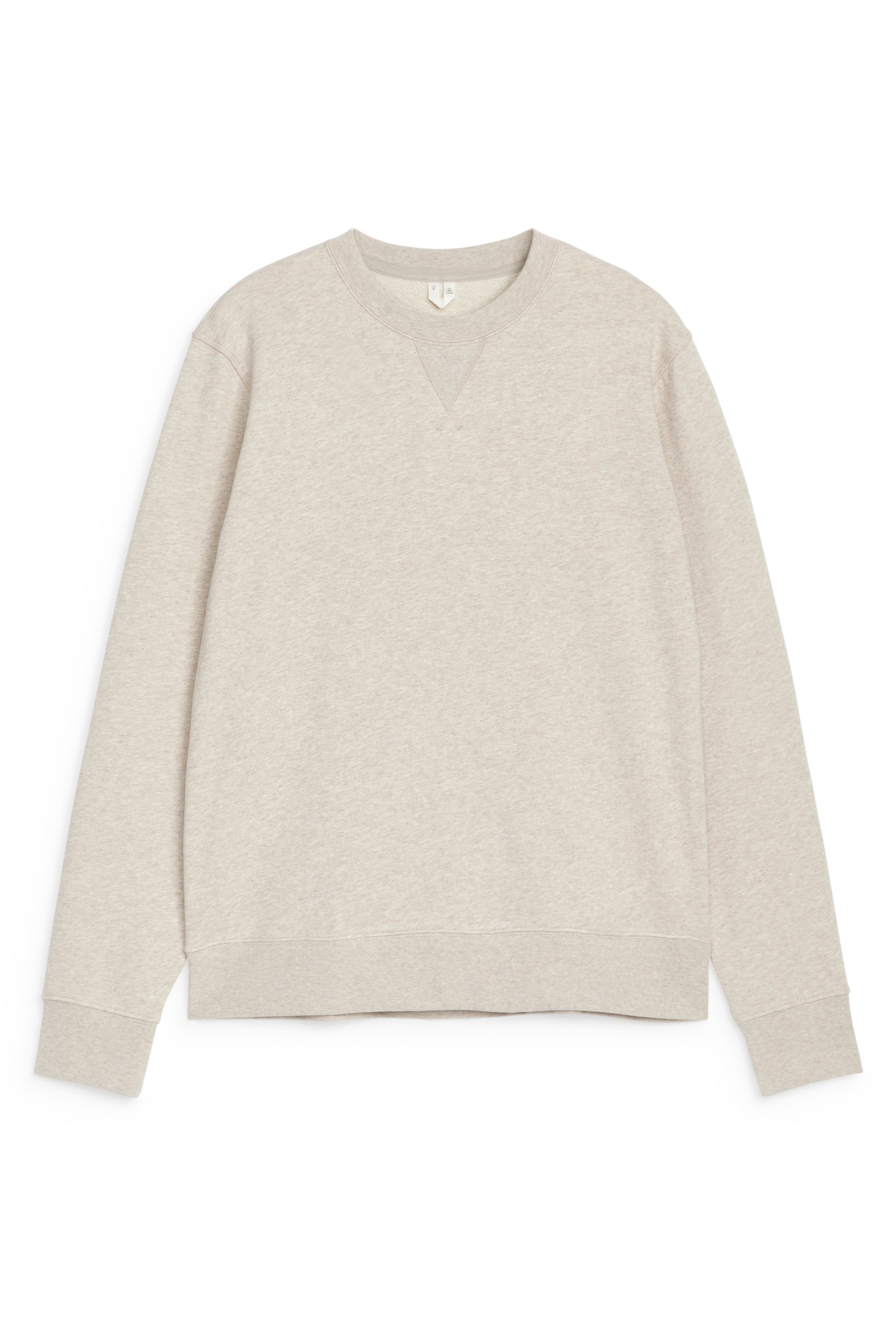 French Terry Sweatshirt - Light Beige Melange/Grey Melange/Dark Blue/Burgundy - 1