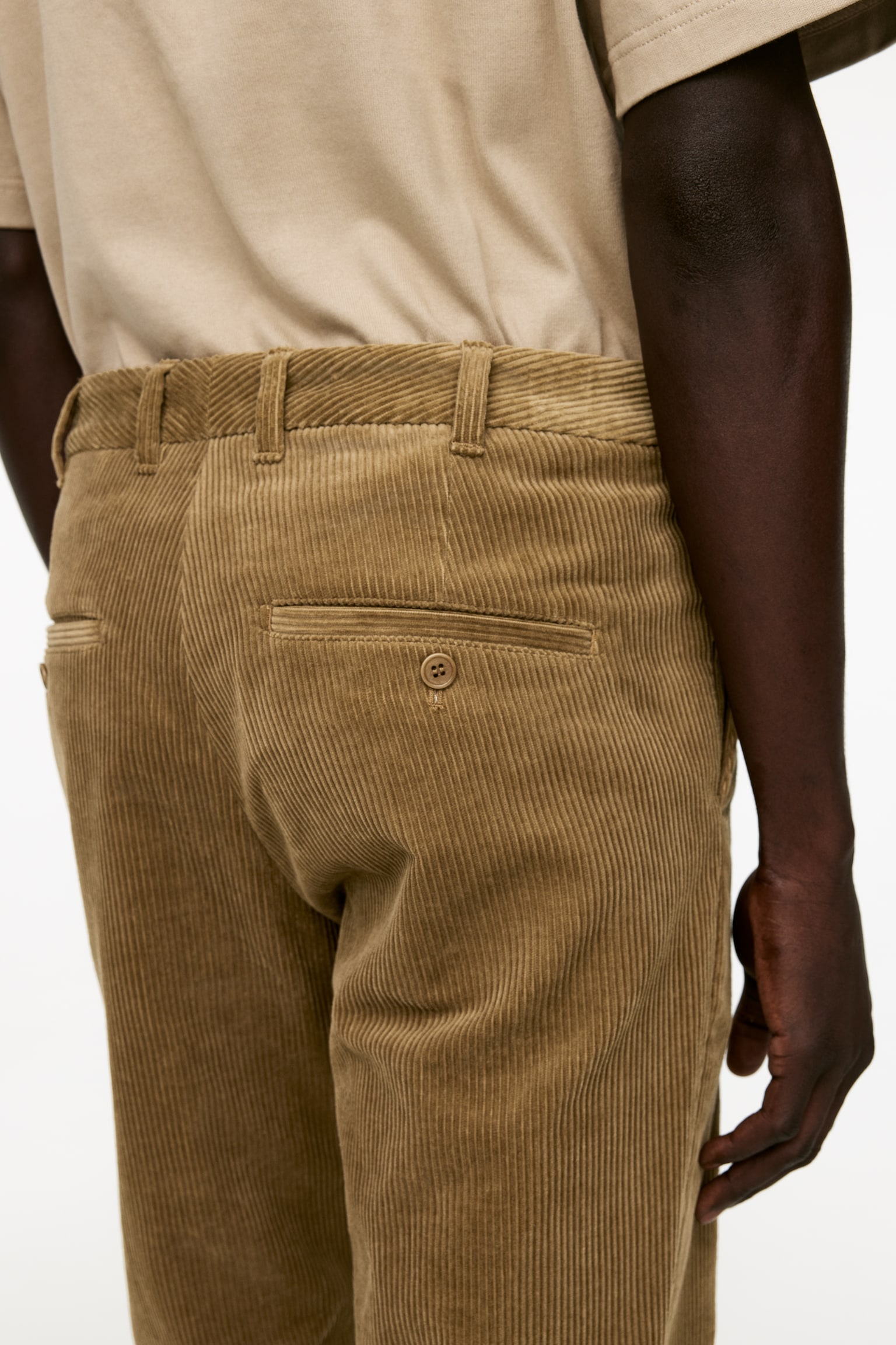 Straigh-Fit Corduroy Chinos - Dark Beige/Dark Blue/Black - 6