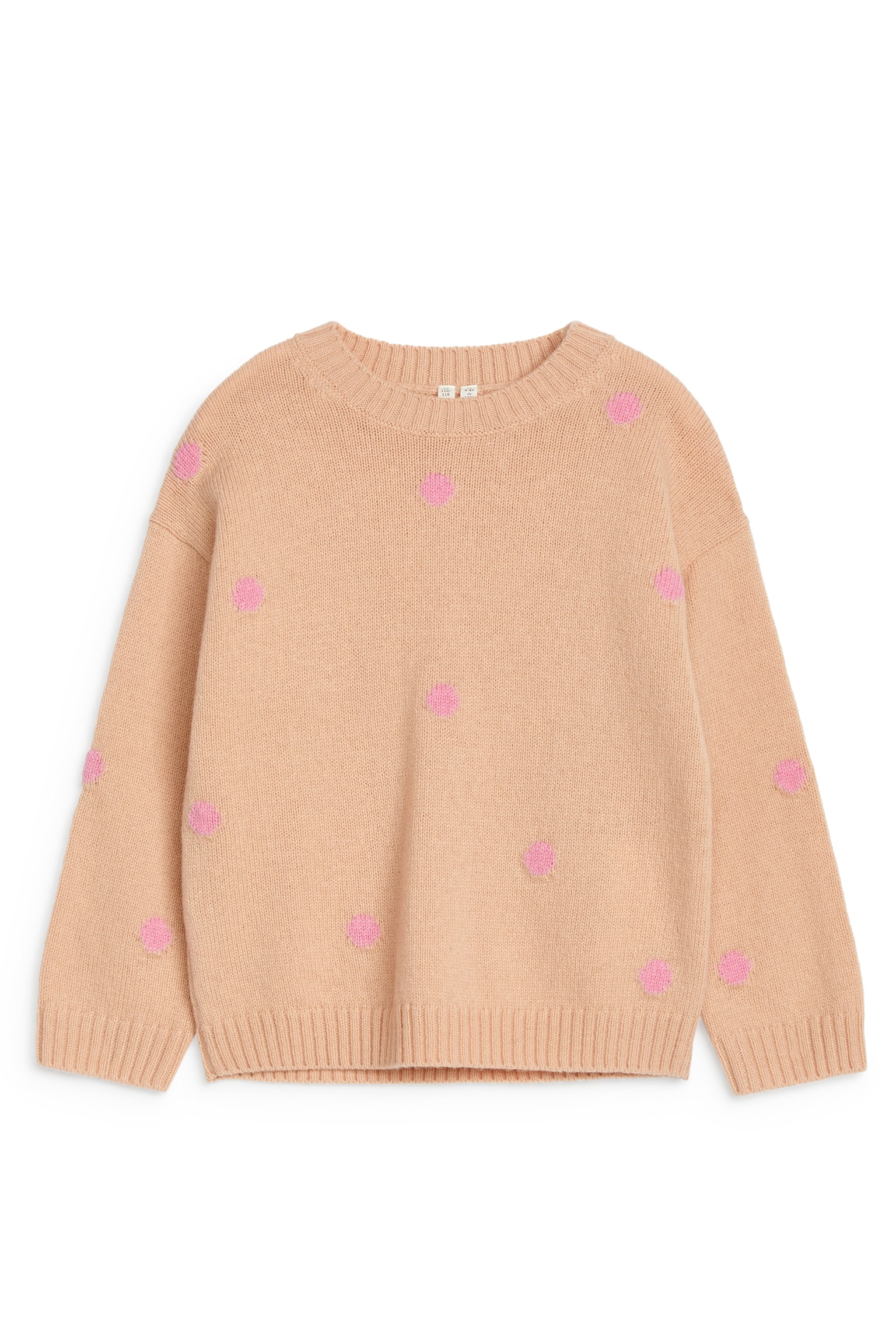 Wool Jumper - Beige/Pink Dots/Burgundy/Red Dots - 2