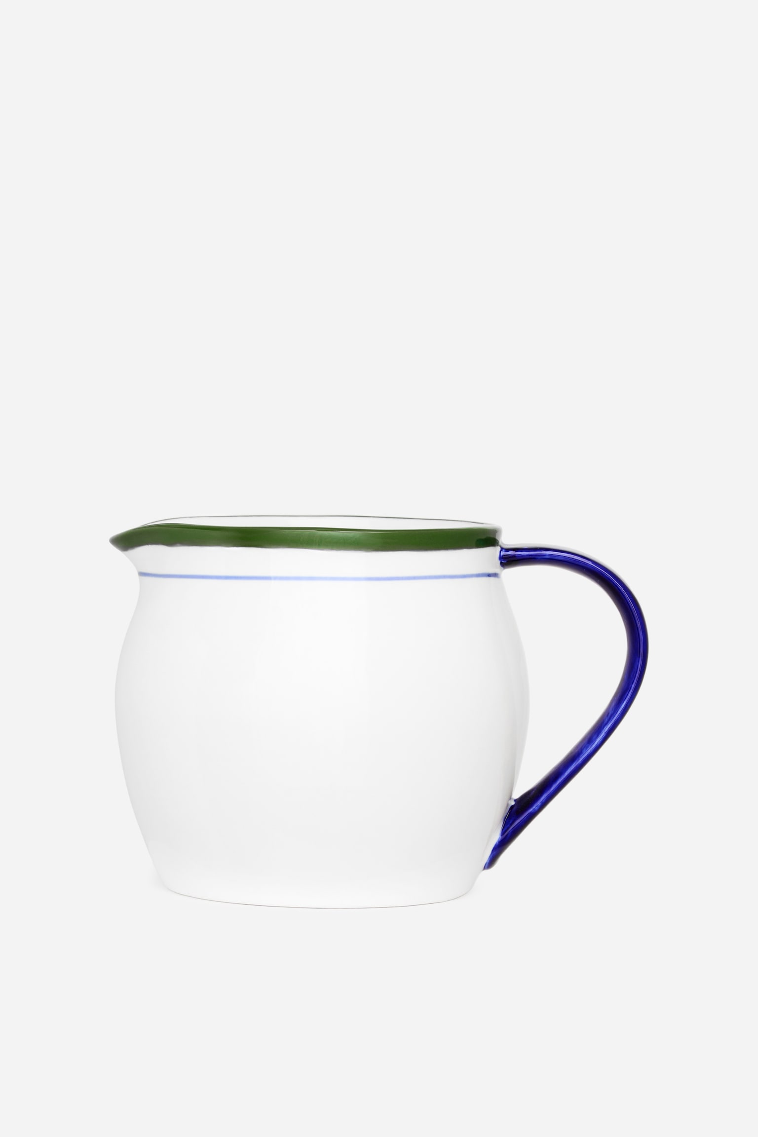 Керамична кана - Бяло/Зелено/Синьо - 1