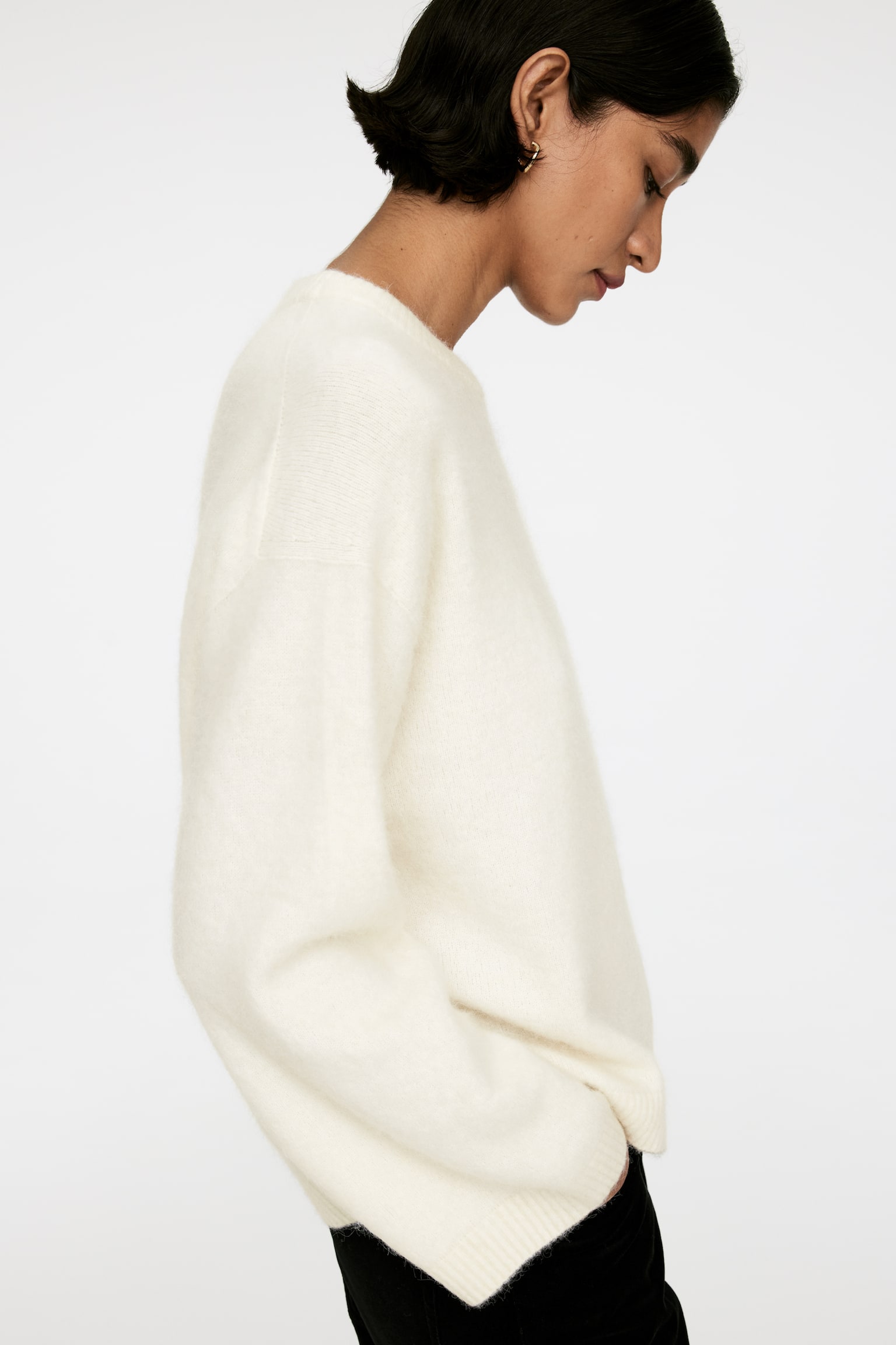 Alpaca-Wool Blend Jumper - Off White/Black/Beige/Pink/Light Grey/Dusty Blue/Dark Yellow/Dark Brown/Dark Green - 3