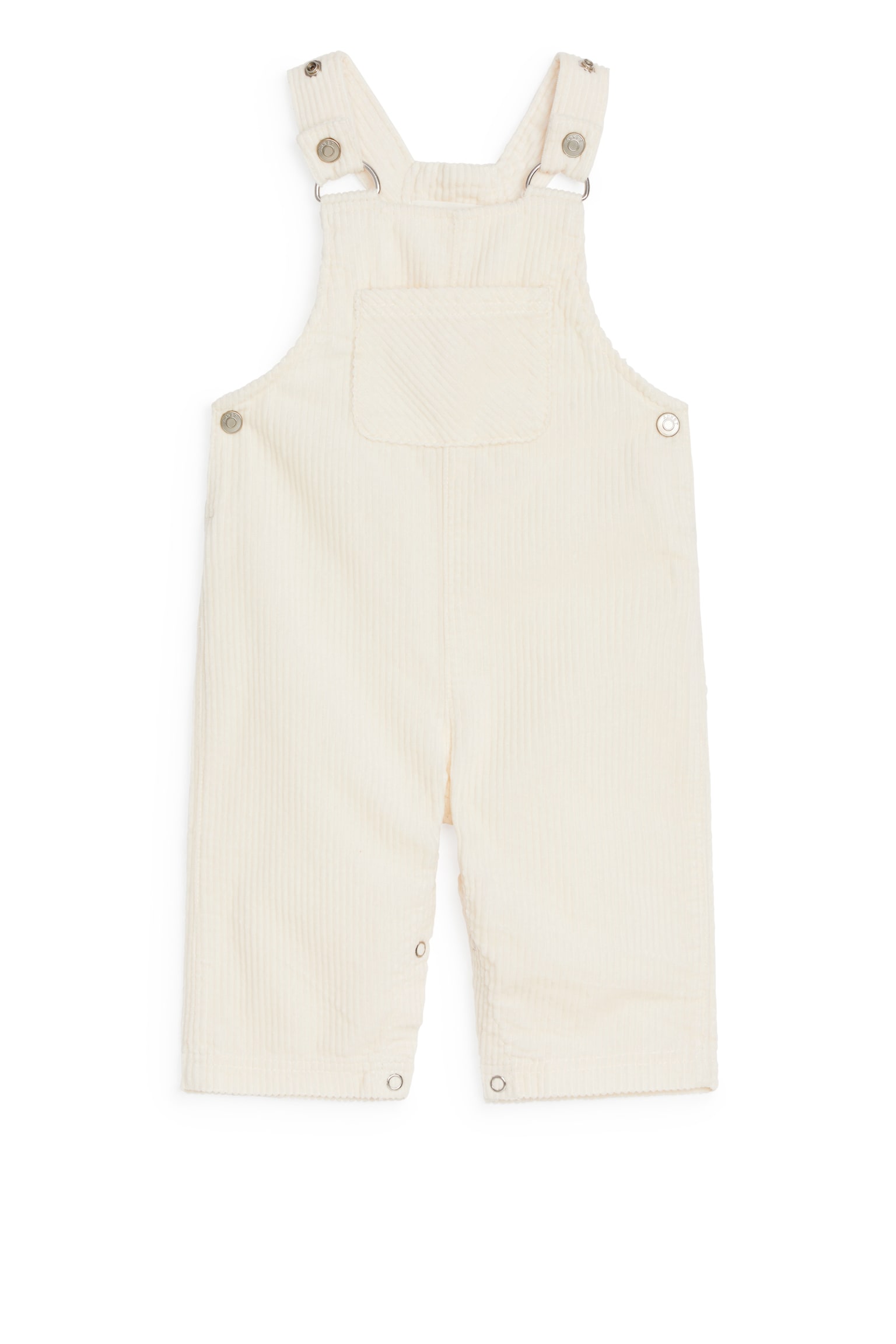 Corduroy Dungarees - Off White/Bright Blue - 1