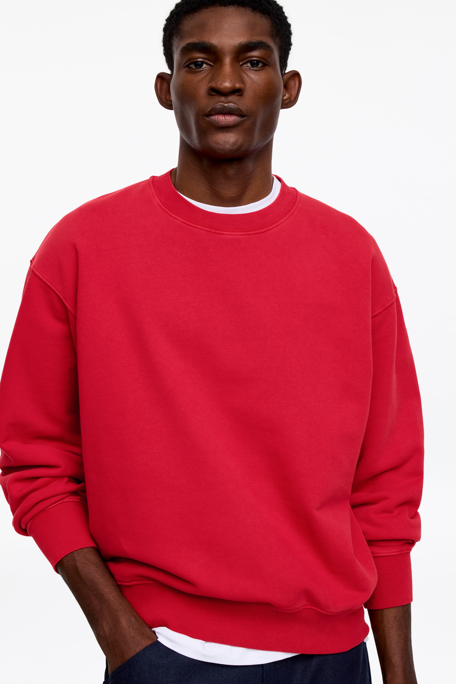 Legeres Sweatshirt - Rot/Taubenblau/Gelb - 5
