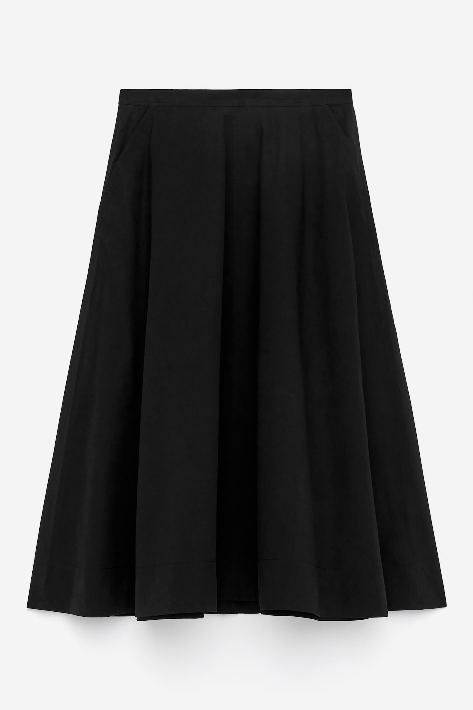 Jupe cercle en coton - Noir - 1