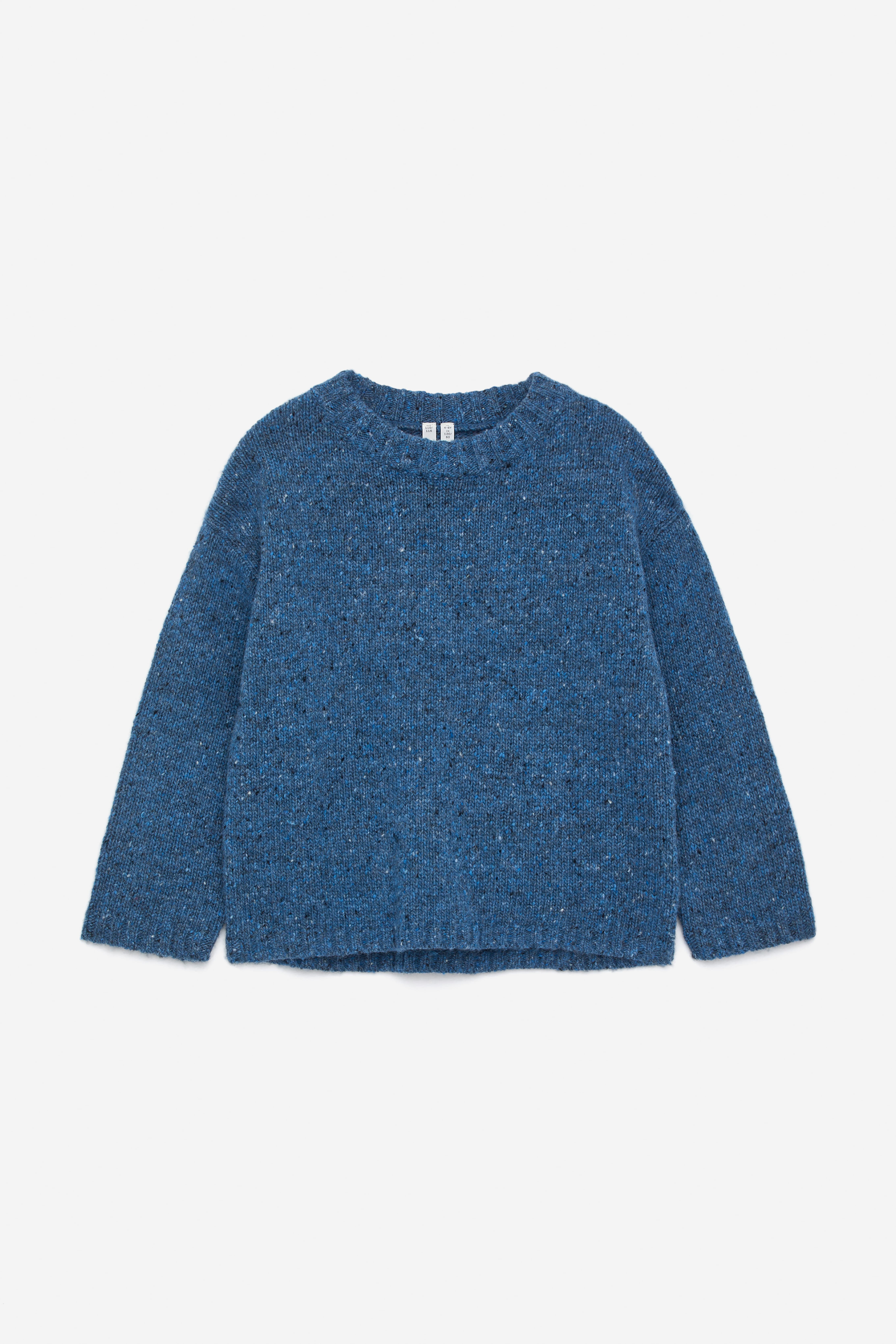 Pull en laine mélangée mouchetée - Bleu/Vert