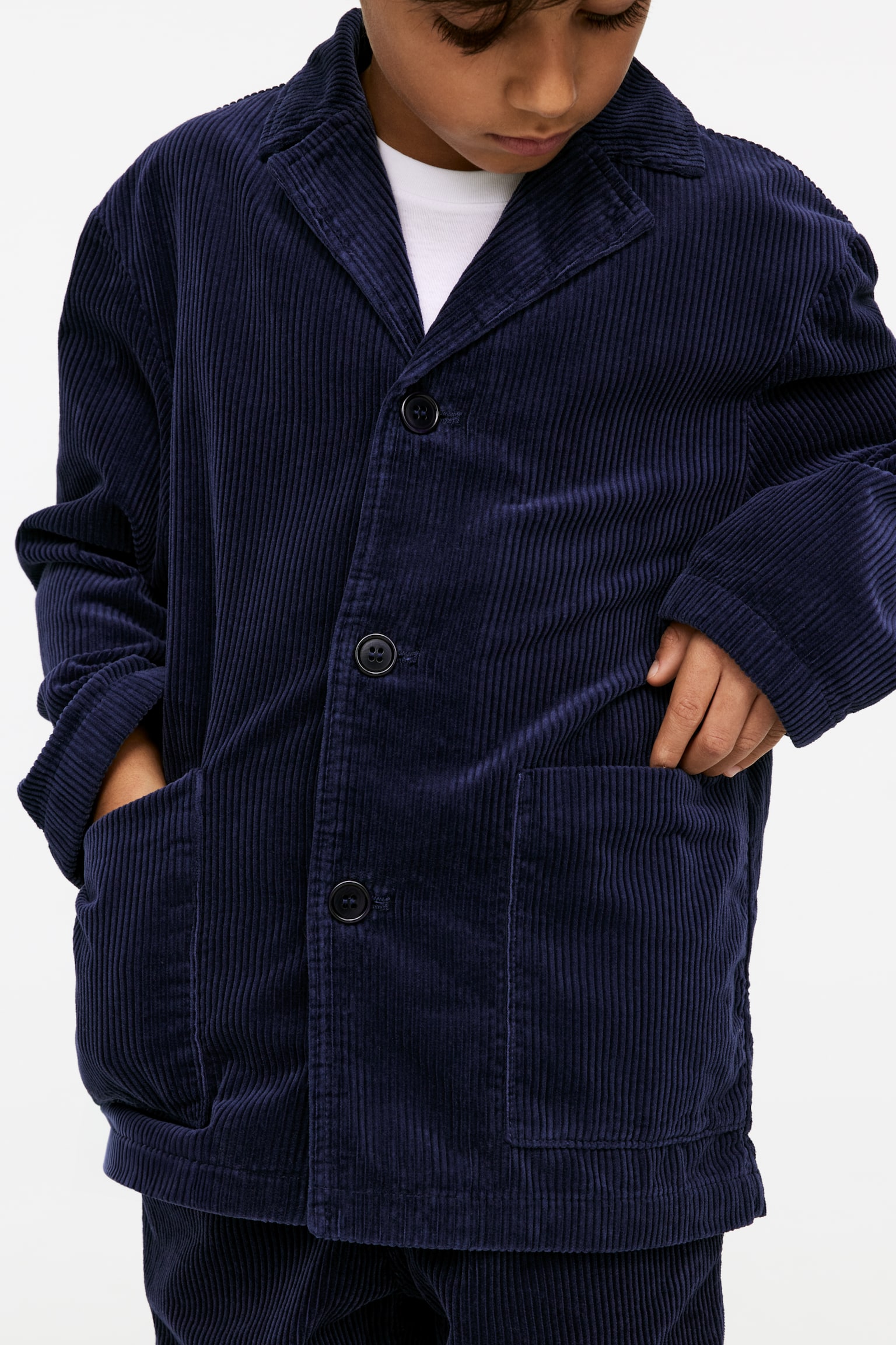 Corduroy Blazer - Dark Blue - 4