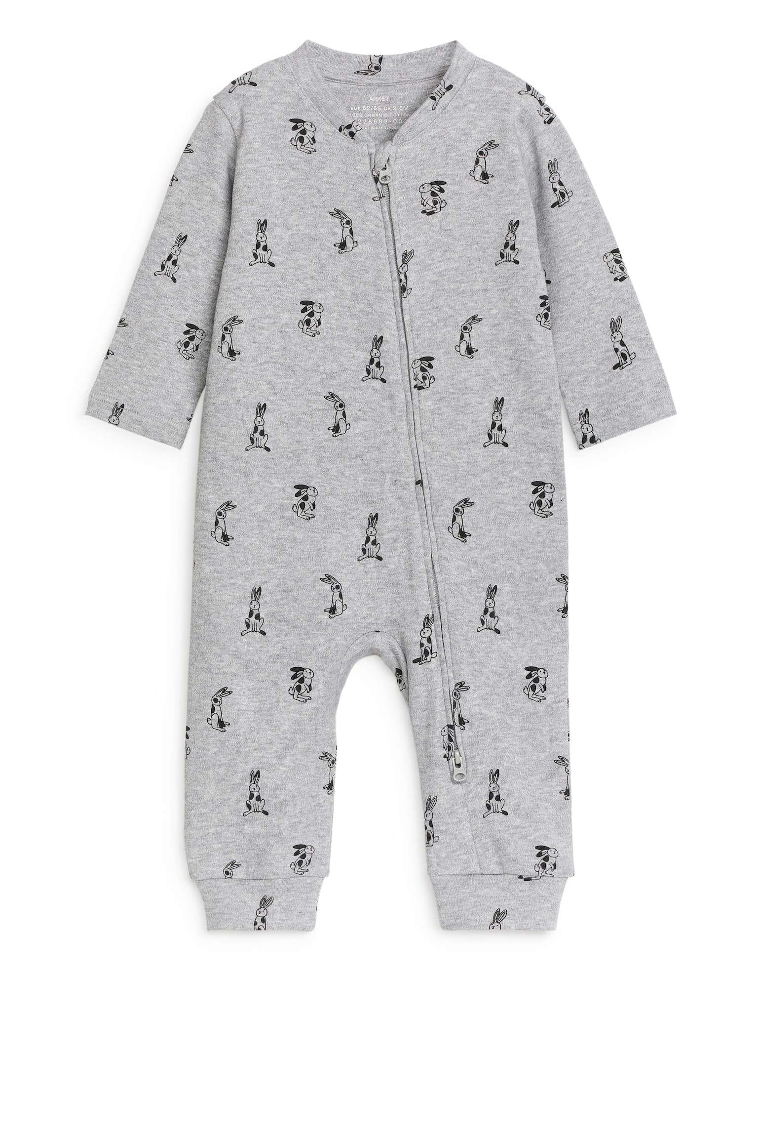 All-In-One Pyjama - Grey/Rabbit/Off White/Red/Light Blue/Mushrooms - 1