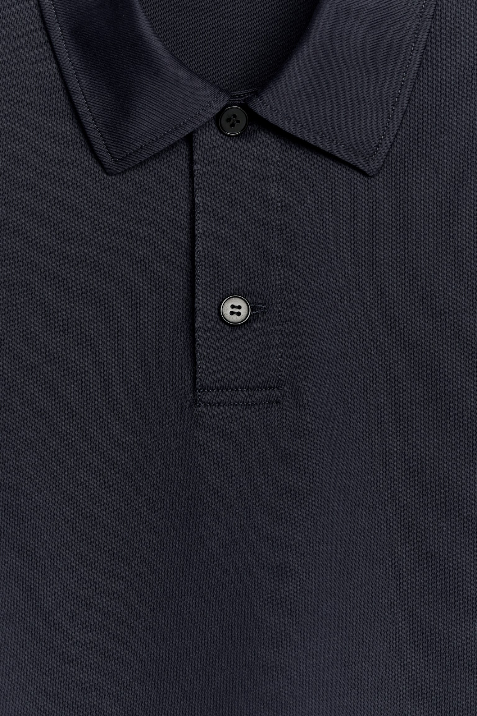 Cotton Polo Shirt - Dark Blue/Burgundy - 5