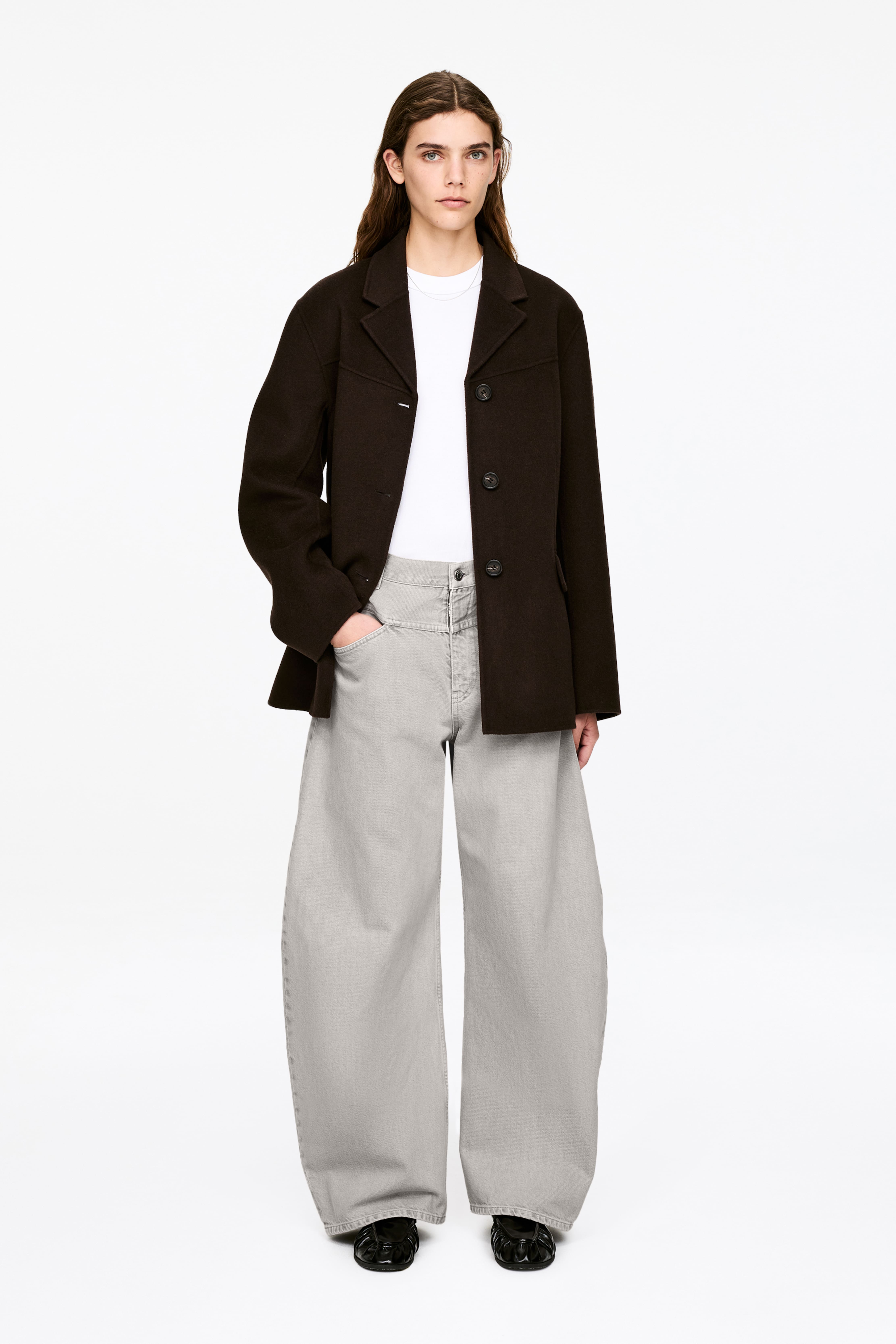 Jeans dal taglio barrel - Grigio chiaro