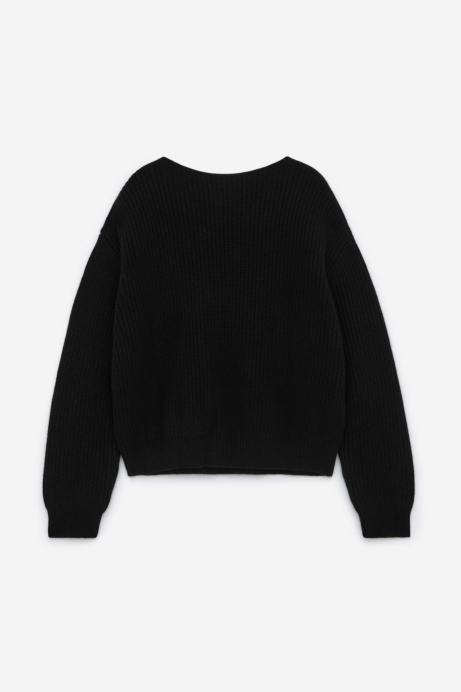 Bow-Detail Wool-Cotton Jumper - Black