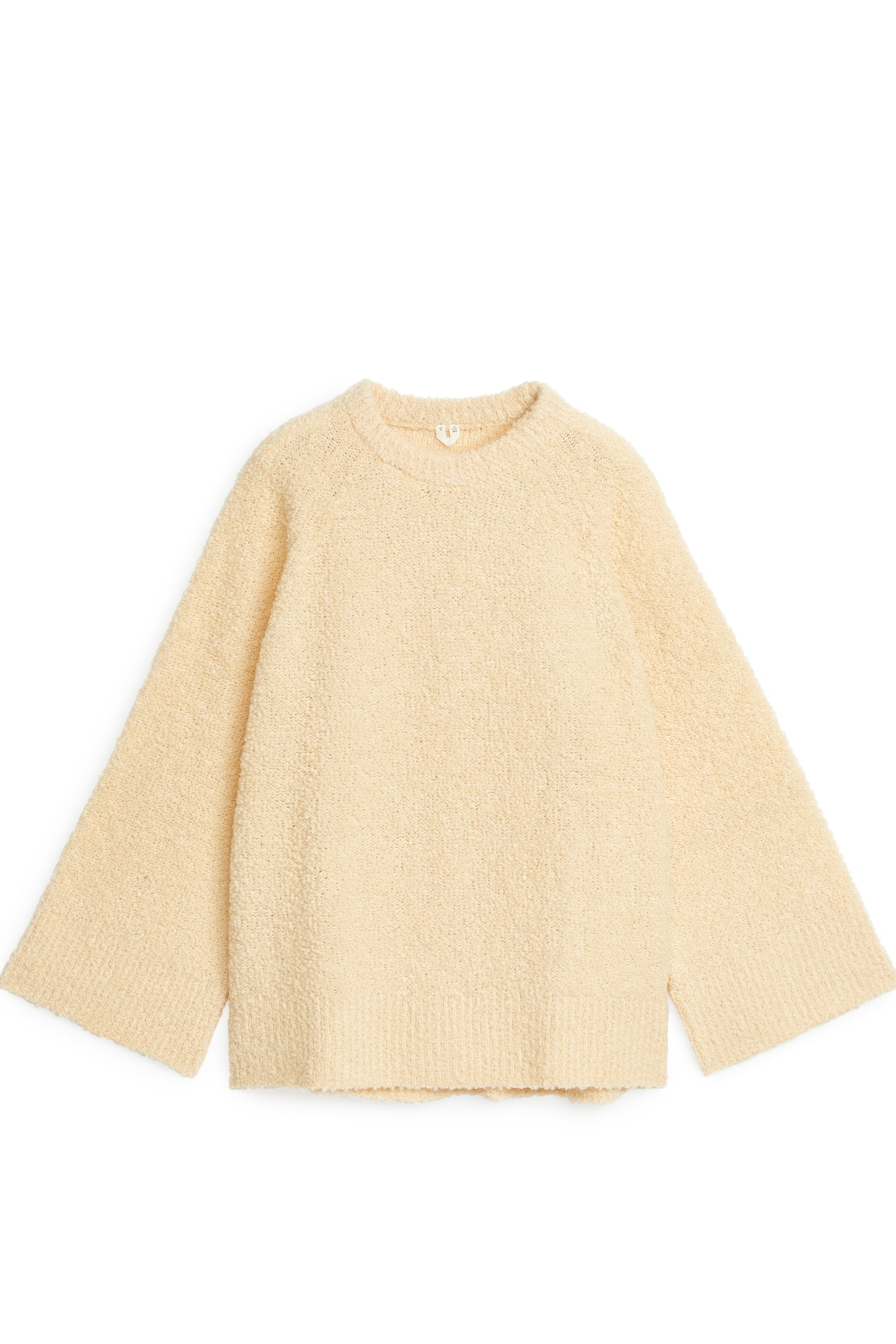 Bouclé Jumper - Beige/Black - 1