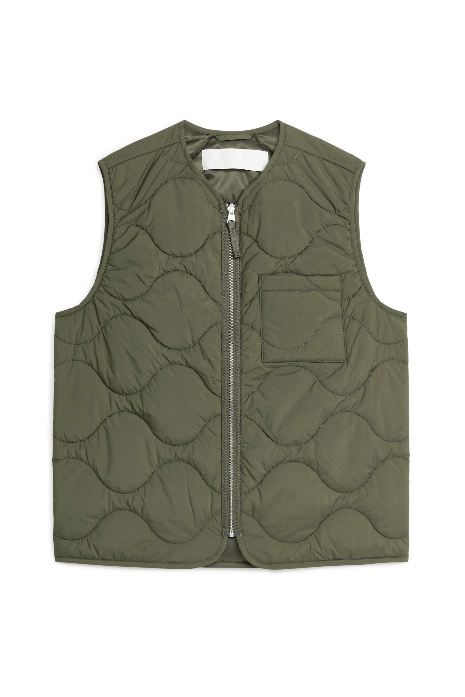 2-in-1 Quilted Liner Vest - Green/Dark Khaki/Black/Dark Blue/Burgundy/Yellow - 1