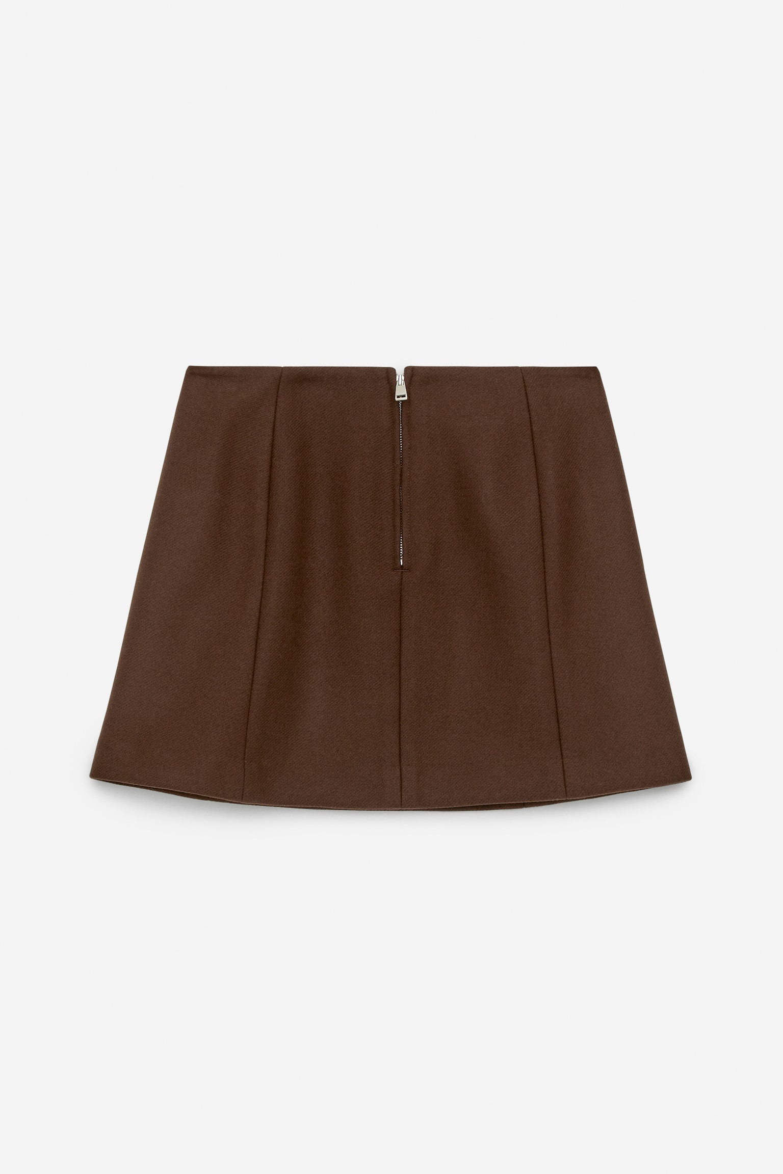 Wool Mini Skirt - Dark Brown/Black/Dark Blue - 2