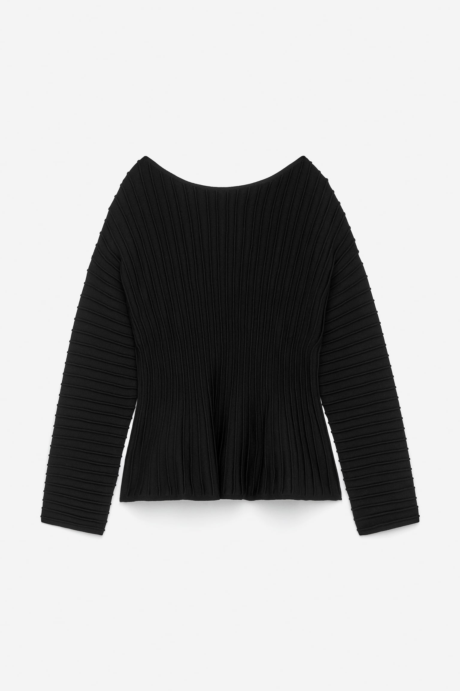 Oberteil mit Schößchen - Schwarz - 2