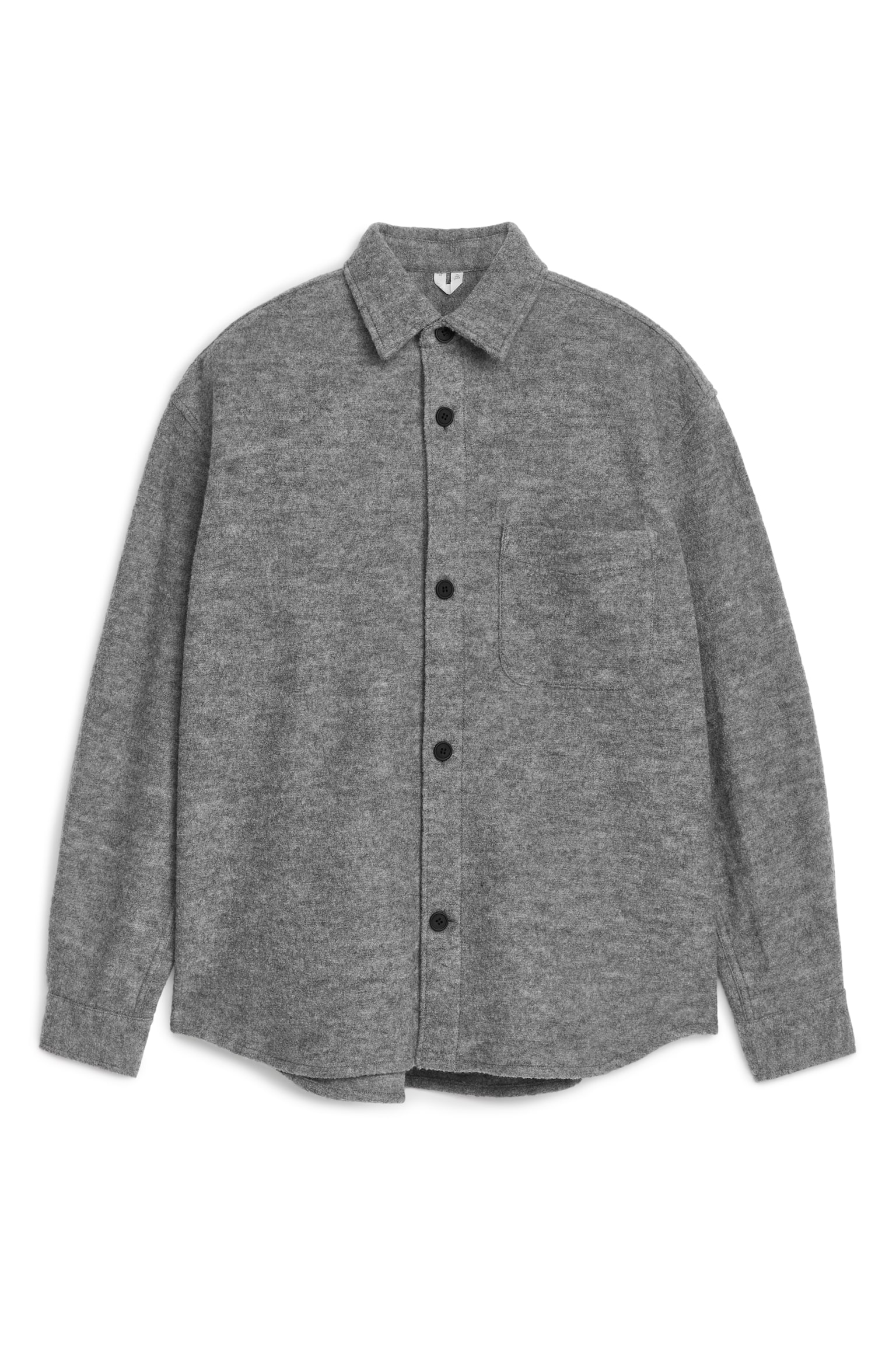 Bouclé Wool Shirt - Grey