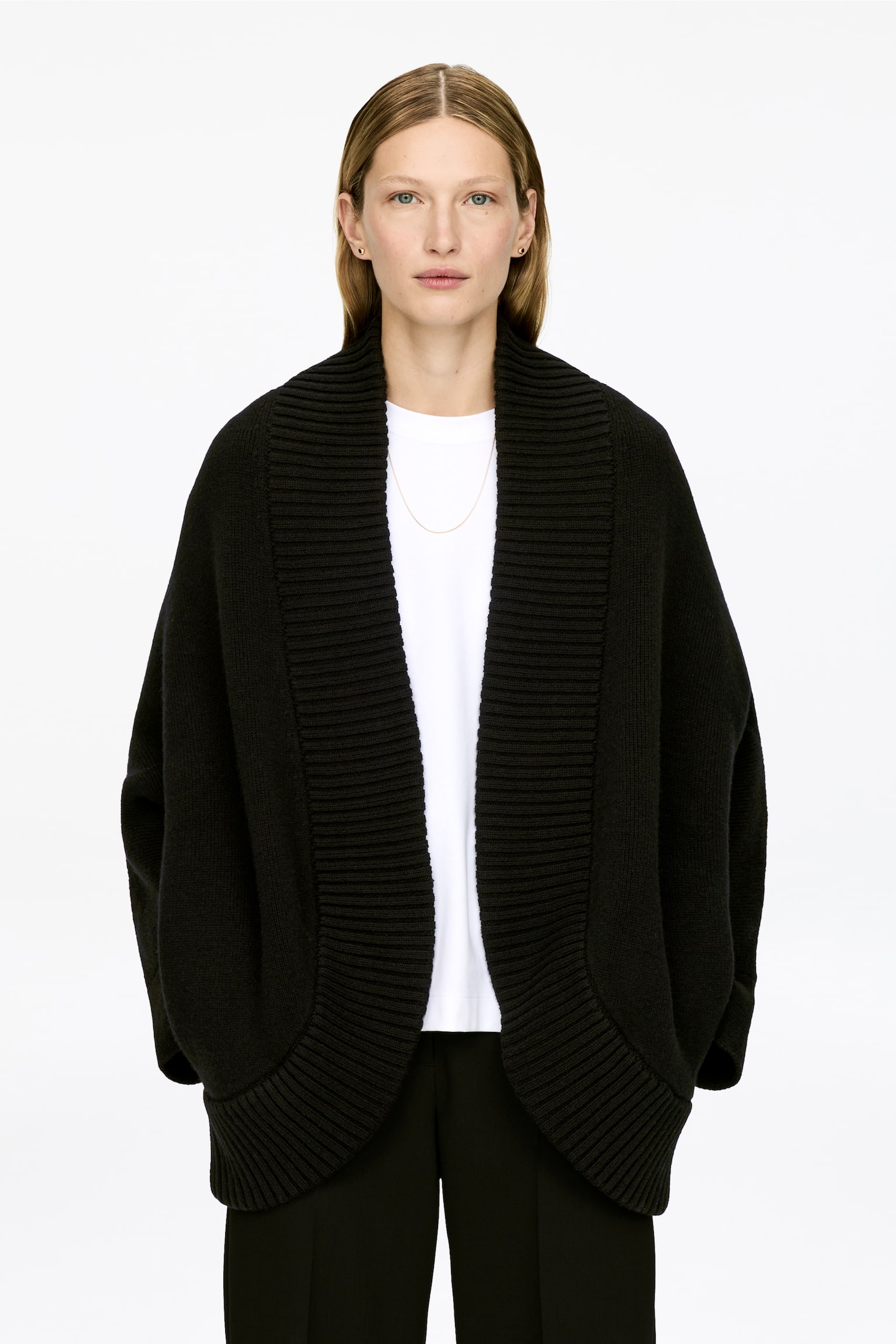 Cardigan dalla vestibilità rilassata - Nero - 2