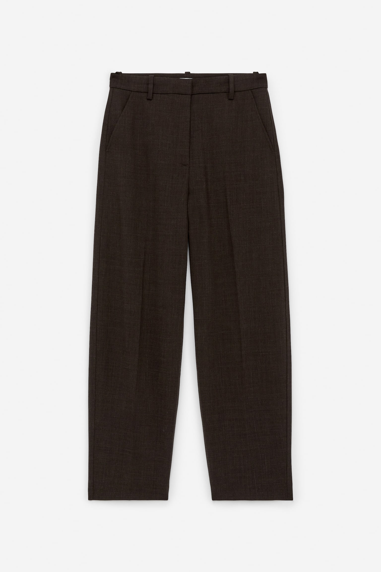 Press Crease Trousers - Dark Brown/Black