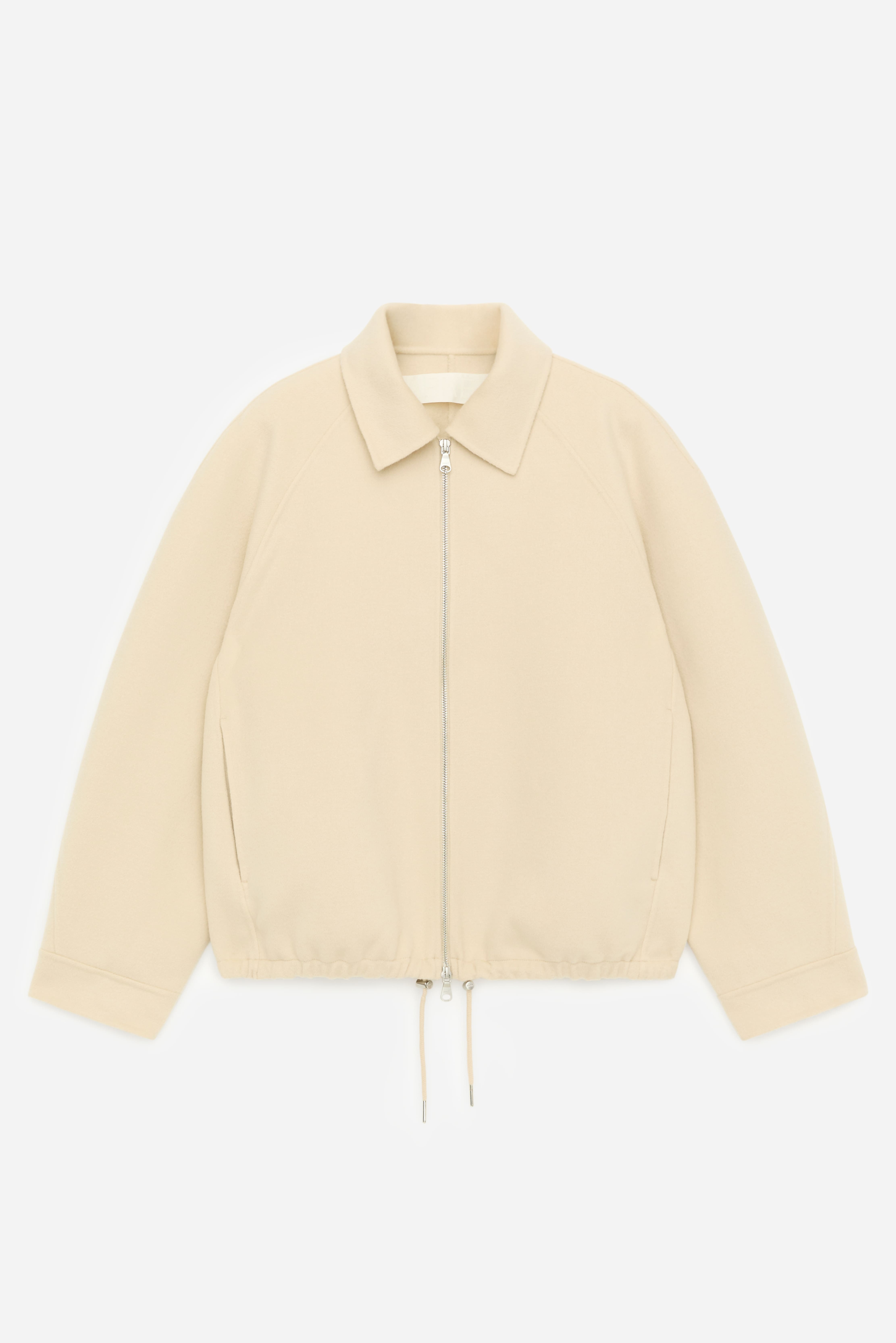 Doubleface-Jacke aus Wollmischung - Beige