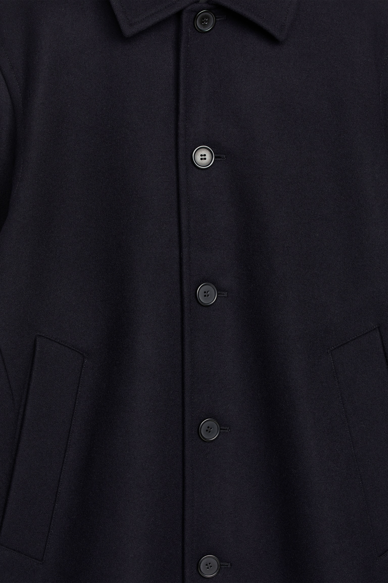 Heavy Melton Coat - Dark Blue - 5