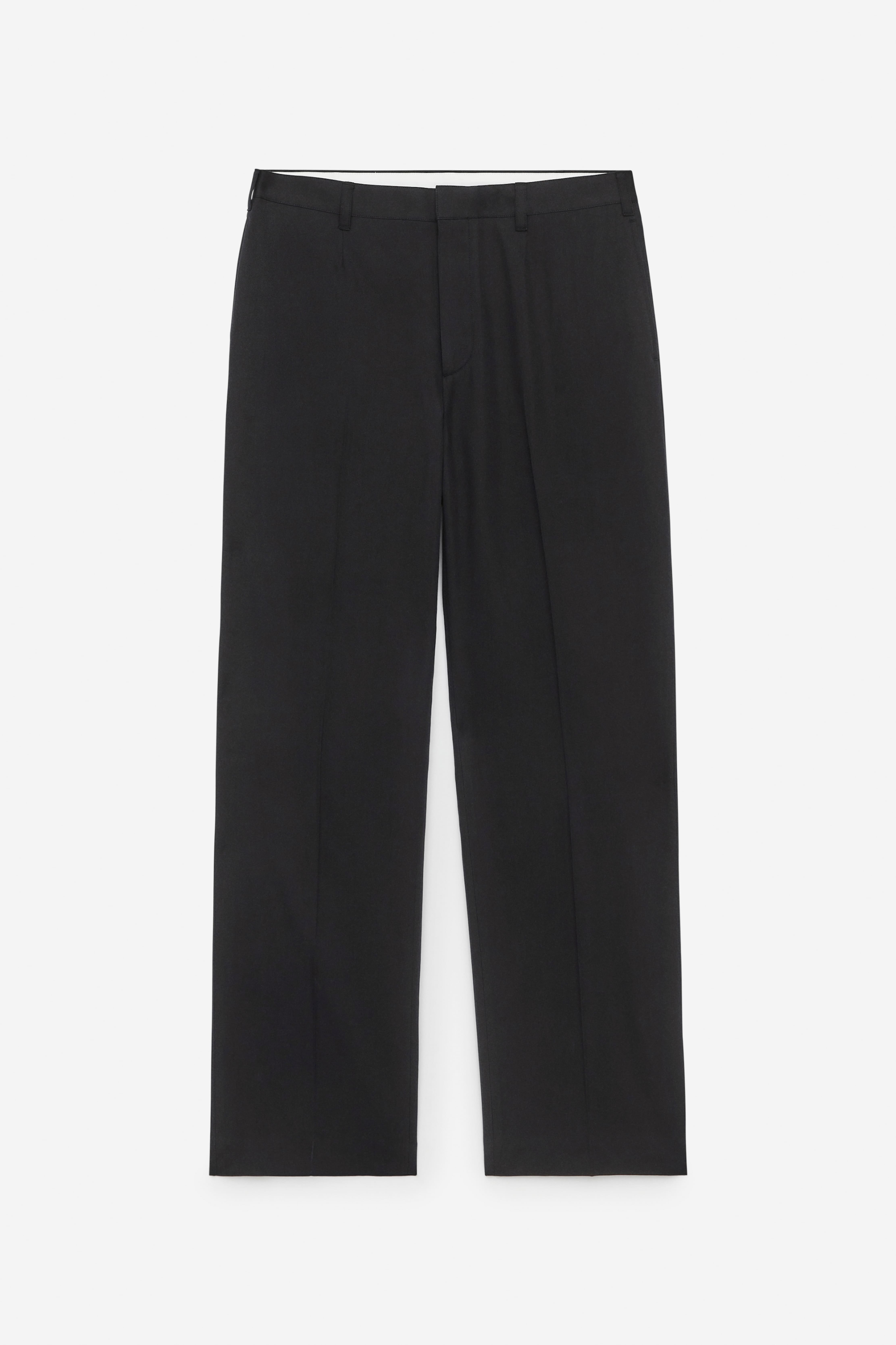 Elegante broek met wijde pasvorm - Zwart