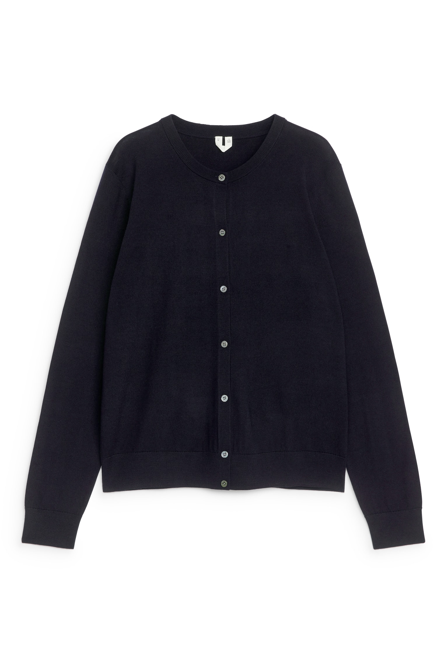 Merino Wool Cardigan - Dark Blue/Black/Grey - 2