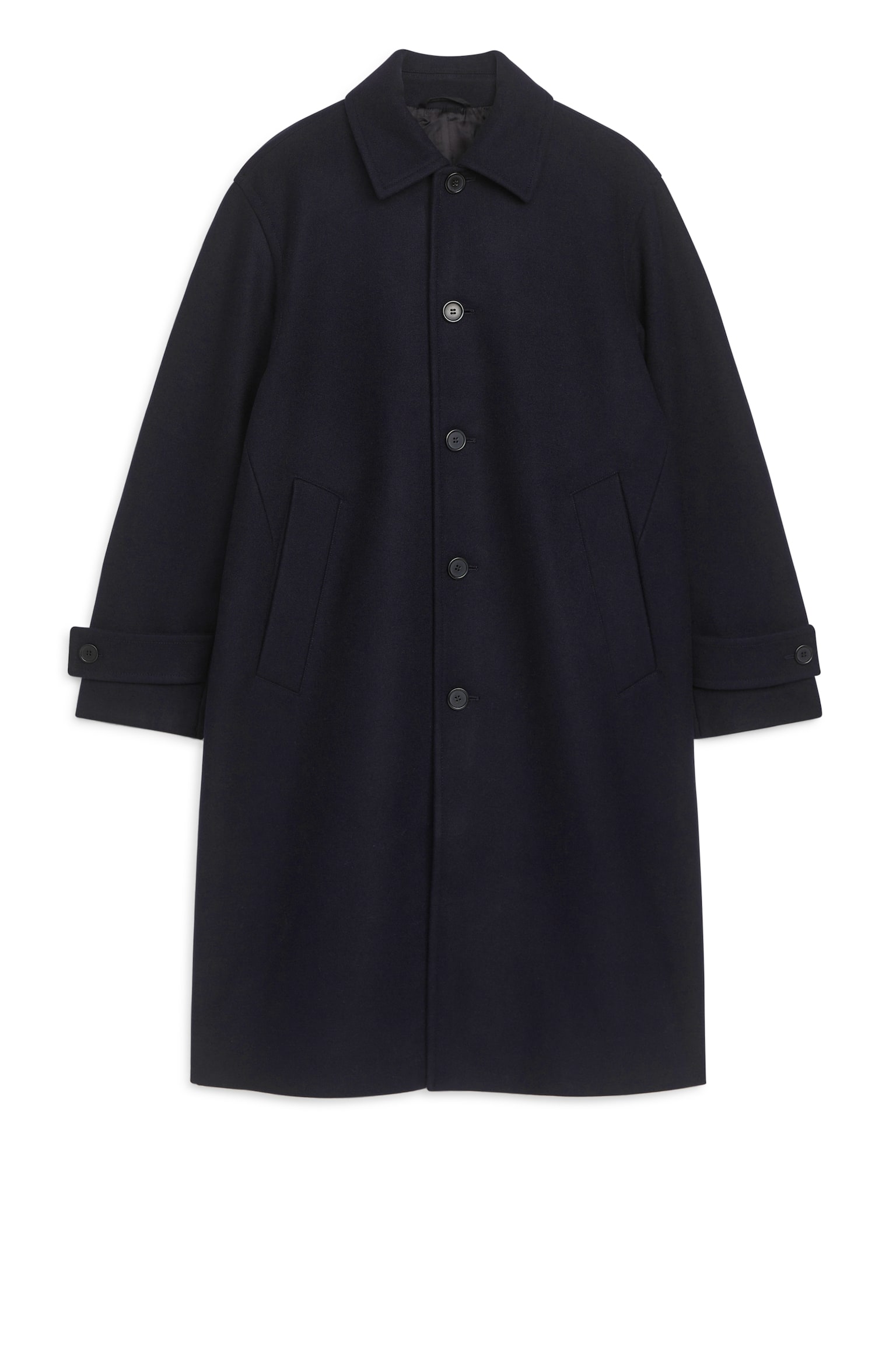 Heavy Melton Coat - Dark Blue - 2