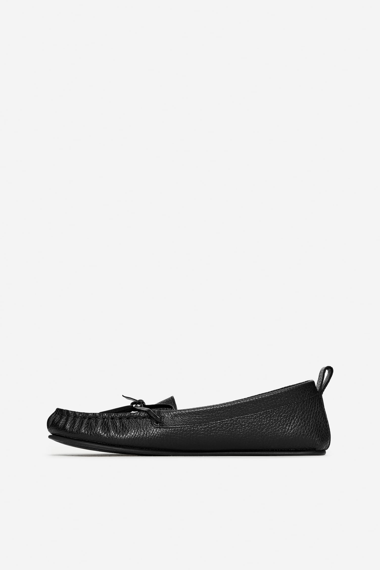 Moccasin Leather Loafers - Black - 4