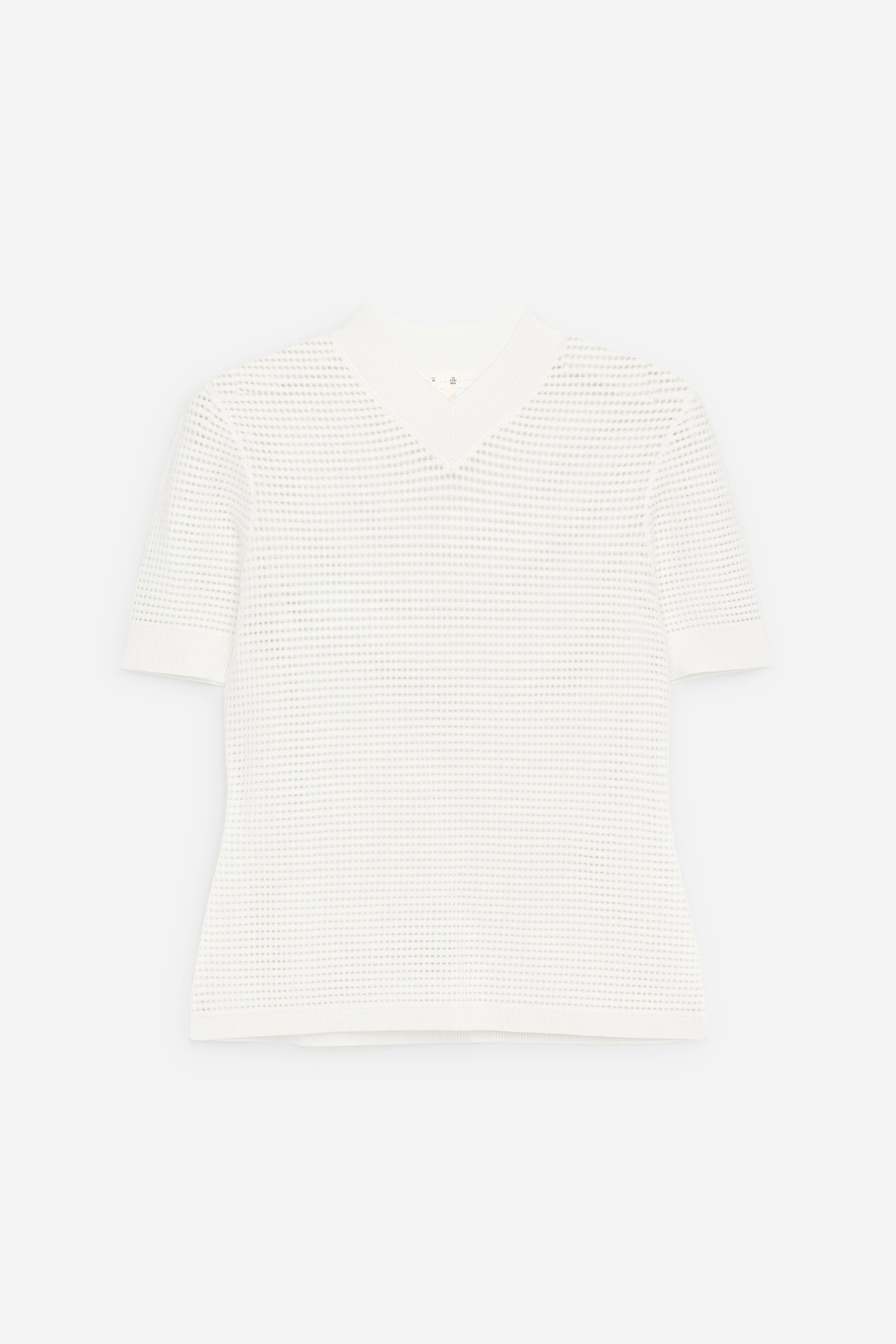 Stickad topp - Vit