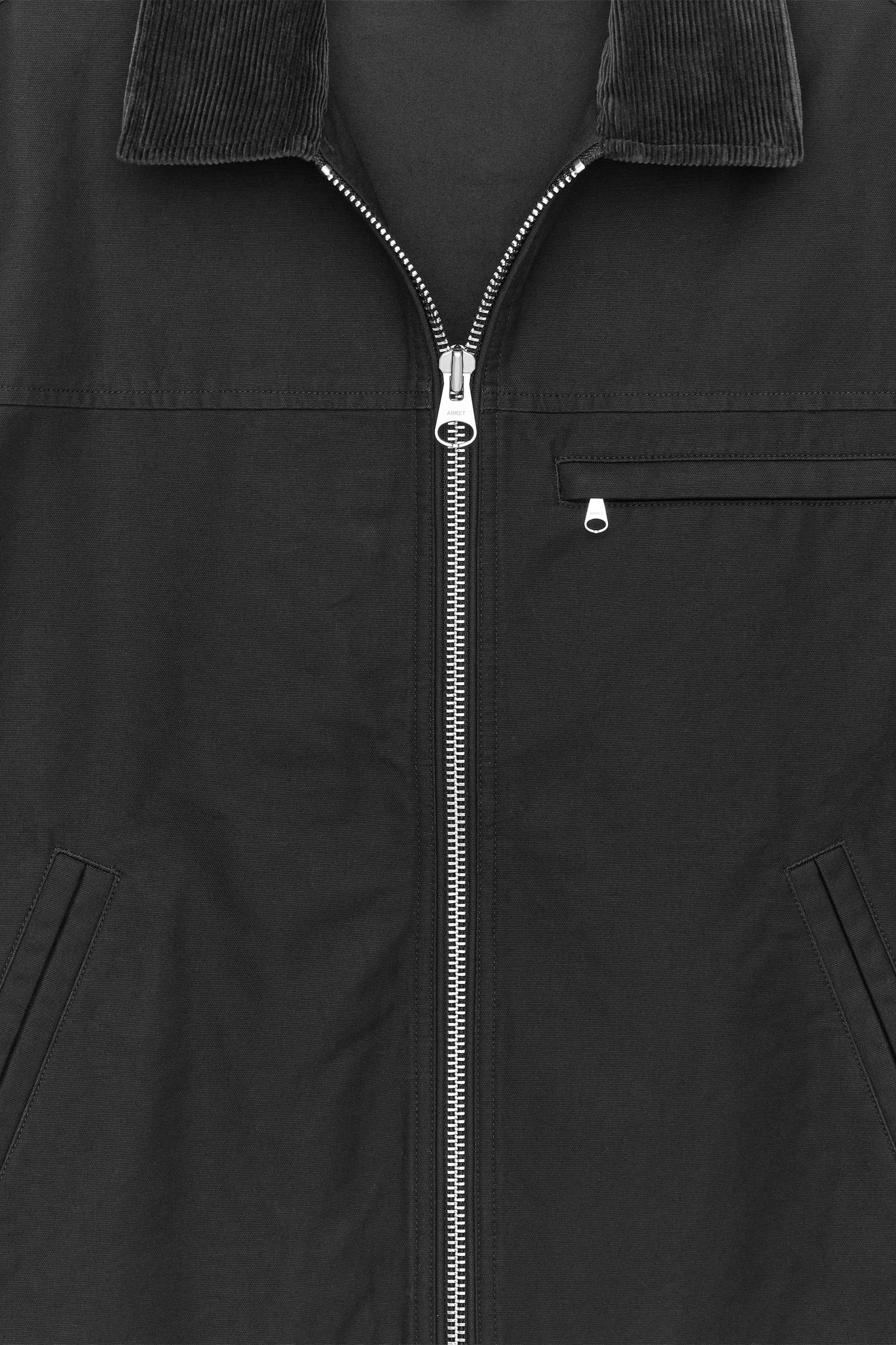 Jachetă din pânză de bumbac - Negru/Albastru închis - 3