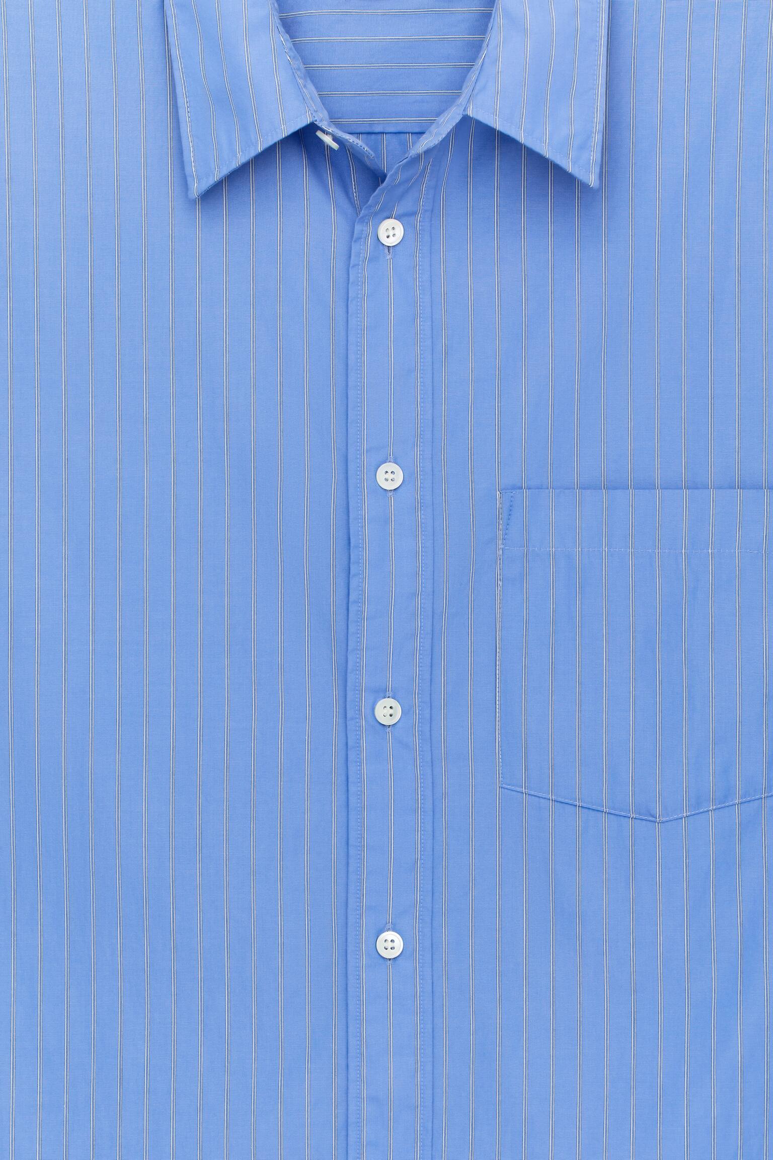 Legeres Popeline-Hemd - Blau/Streifen/Weiß/Blau - 5