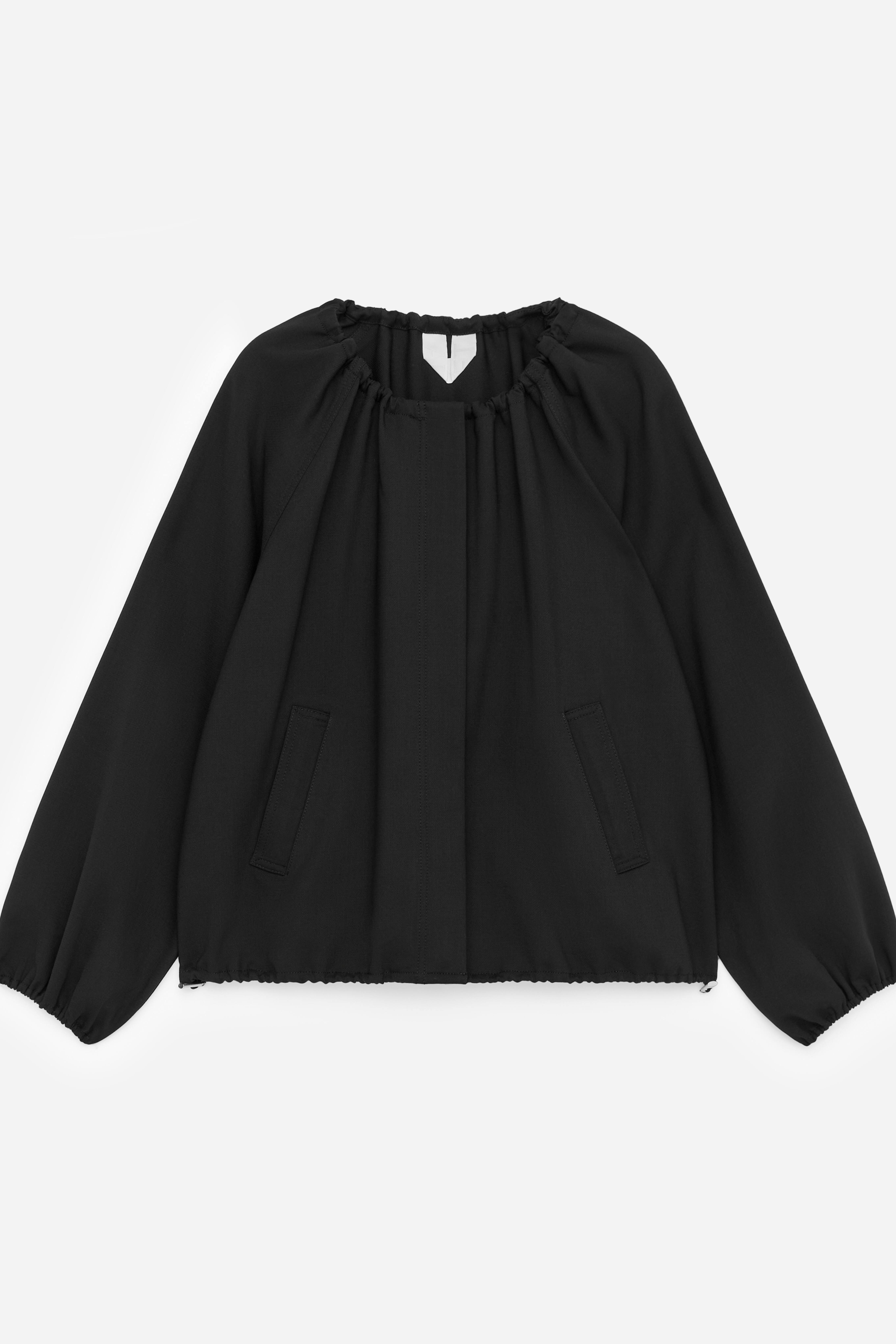 Giacca con orlo a palloncino - Nero