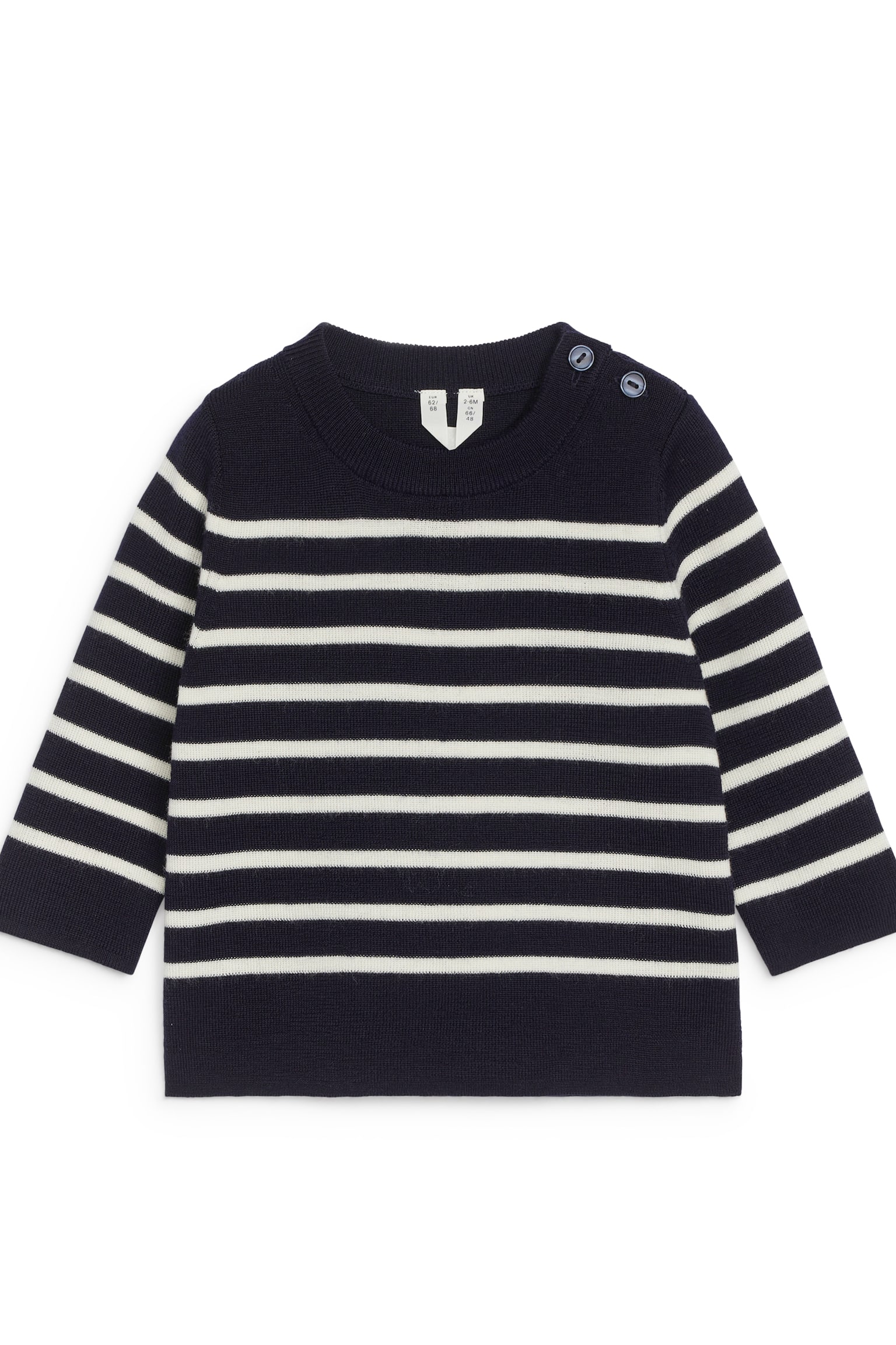 Wool Jumper - Dark Blue/Off White/Pink/Red - 1