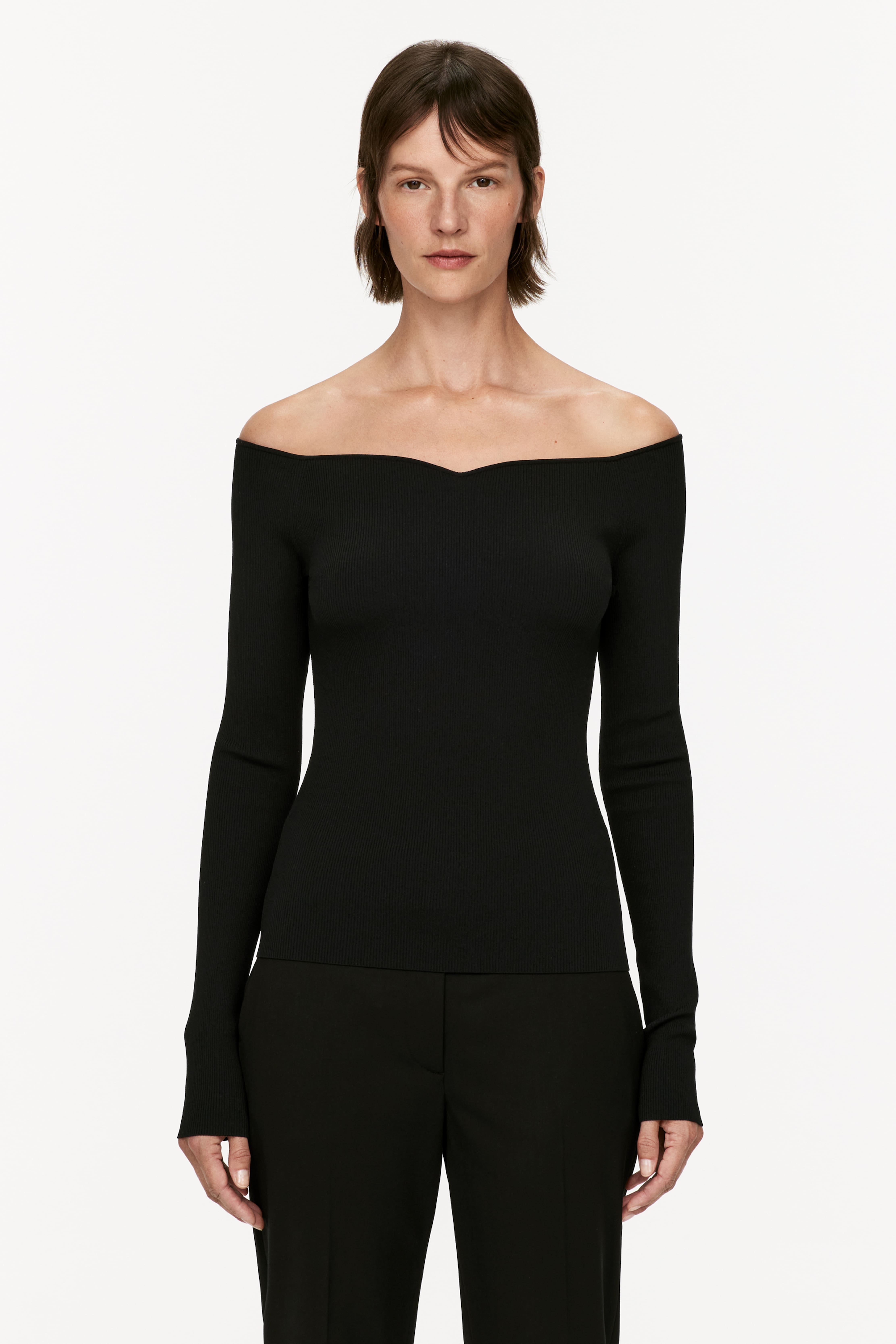 H&m off the shoulder top black online