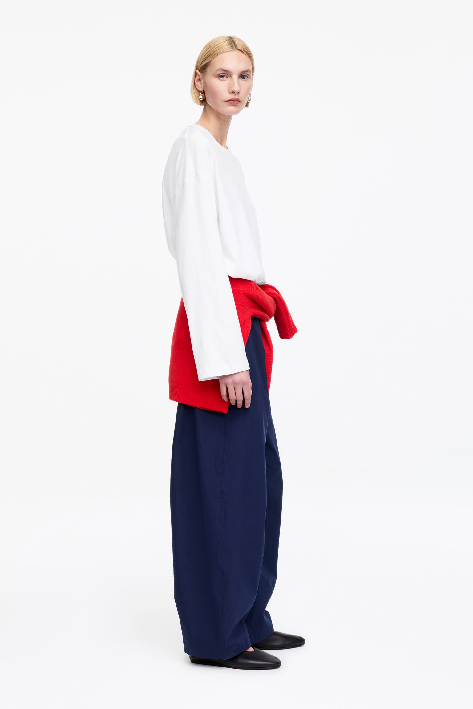 T-shirt oversize a maniche lunghe - Bianco/Blu scuro/Nero/Bianco/Multicolore/Turchese - 3