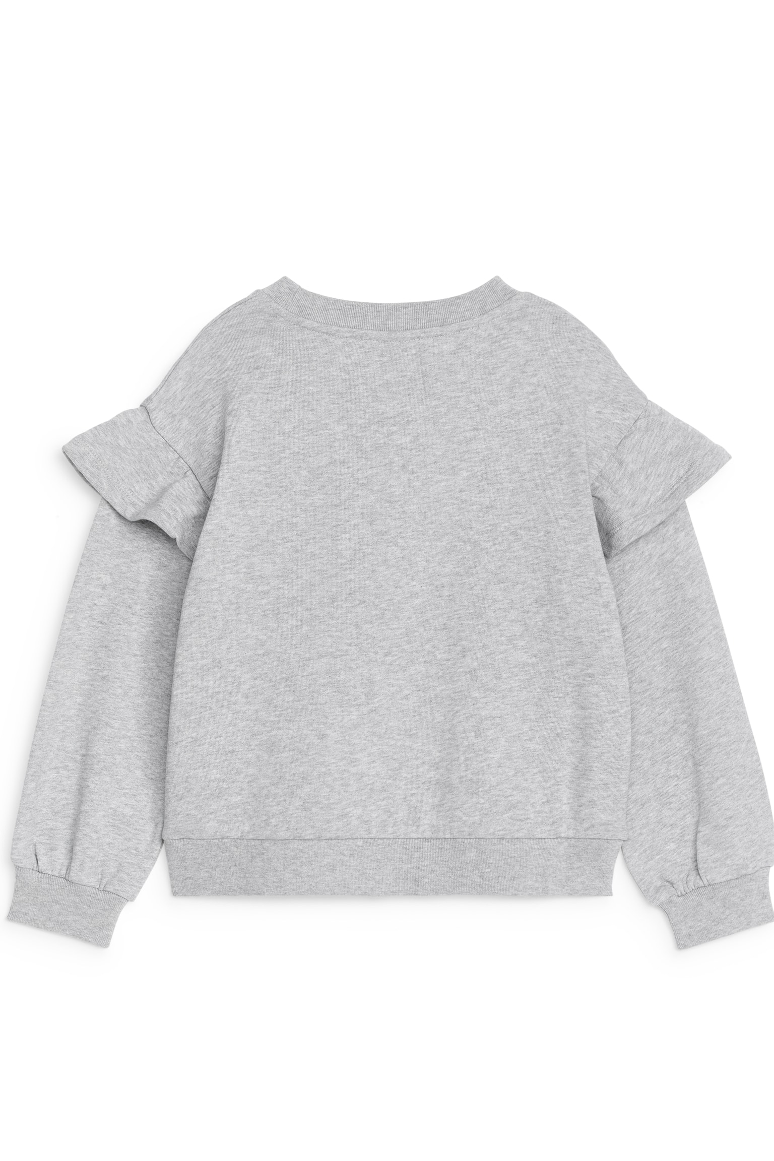 Frill Sweatshirt - Grey Melange - 3